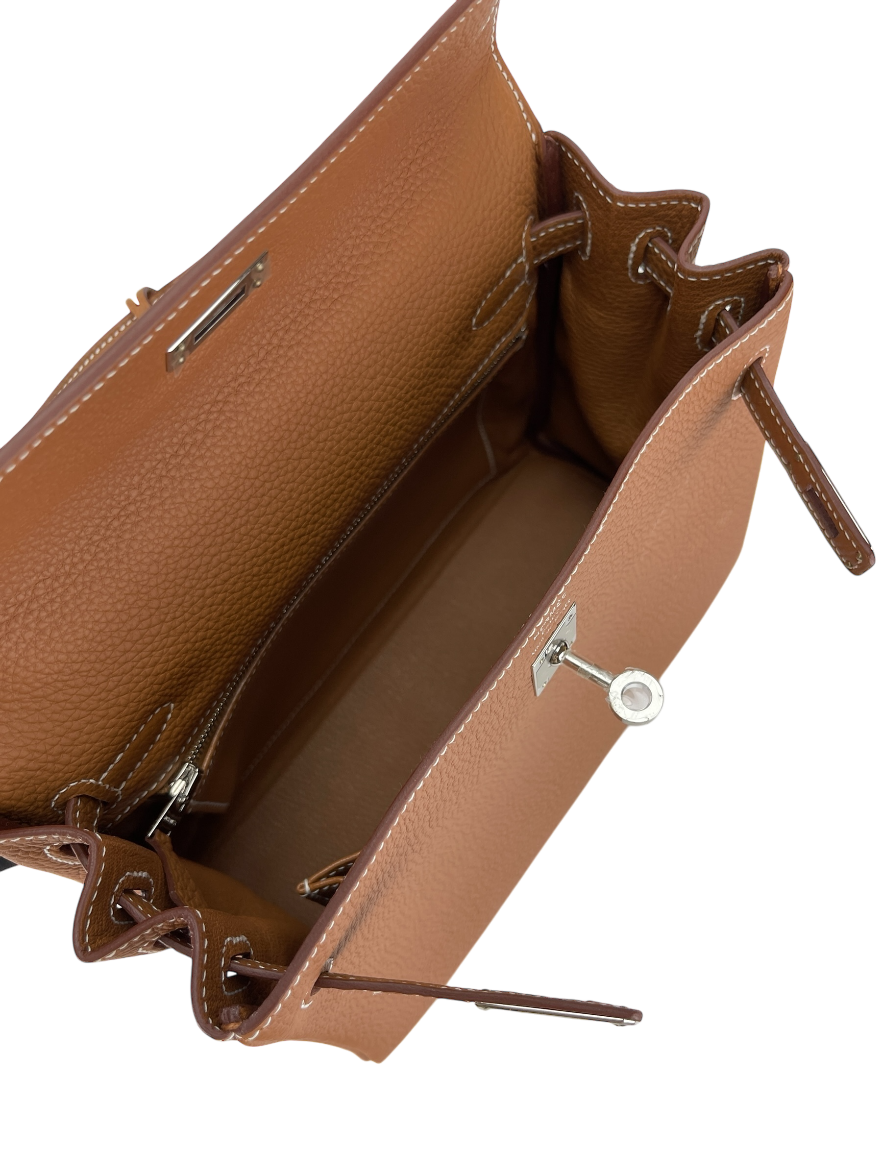 HERMES - Kelly 25 Gold Togo Palladium Hardware