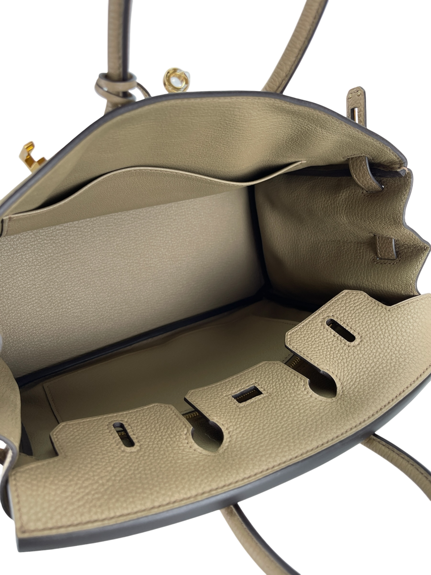 HERMES - Birkin 25 8Q Beige Marfa Togo Gold Hardware