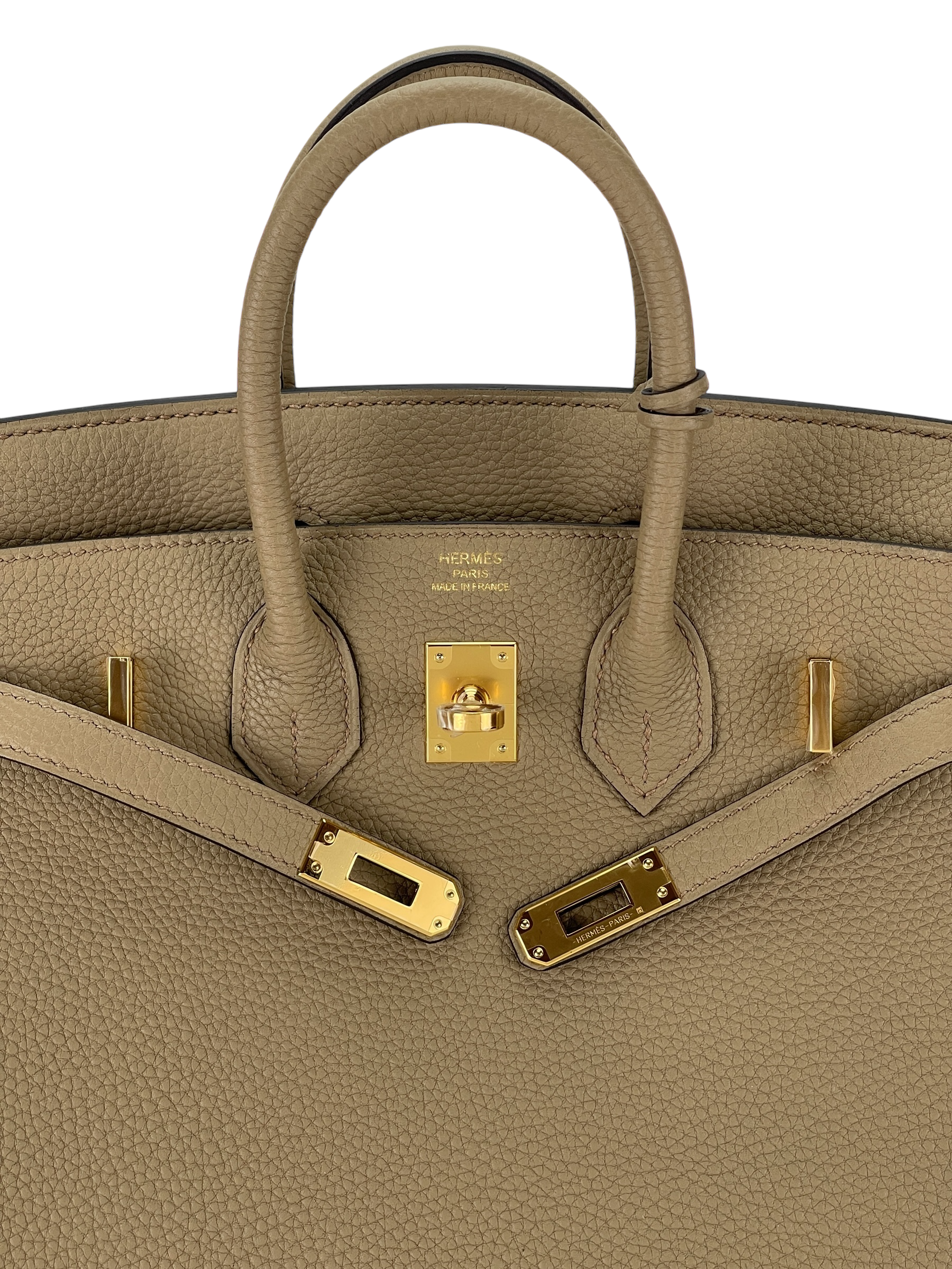 HERMES - Birkin 25 8Q Beige Marfa Togo Gold Hardware 