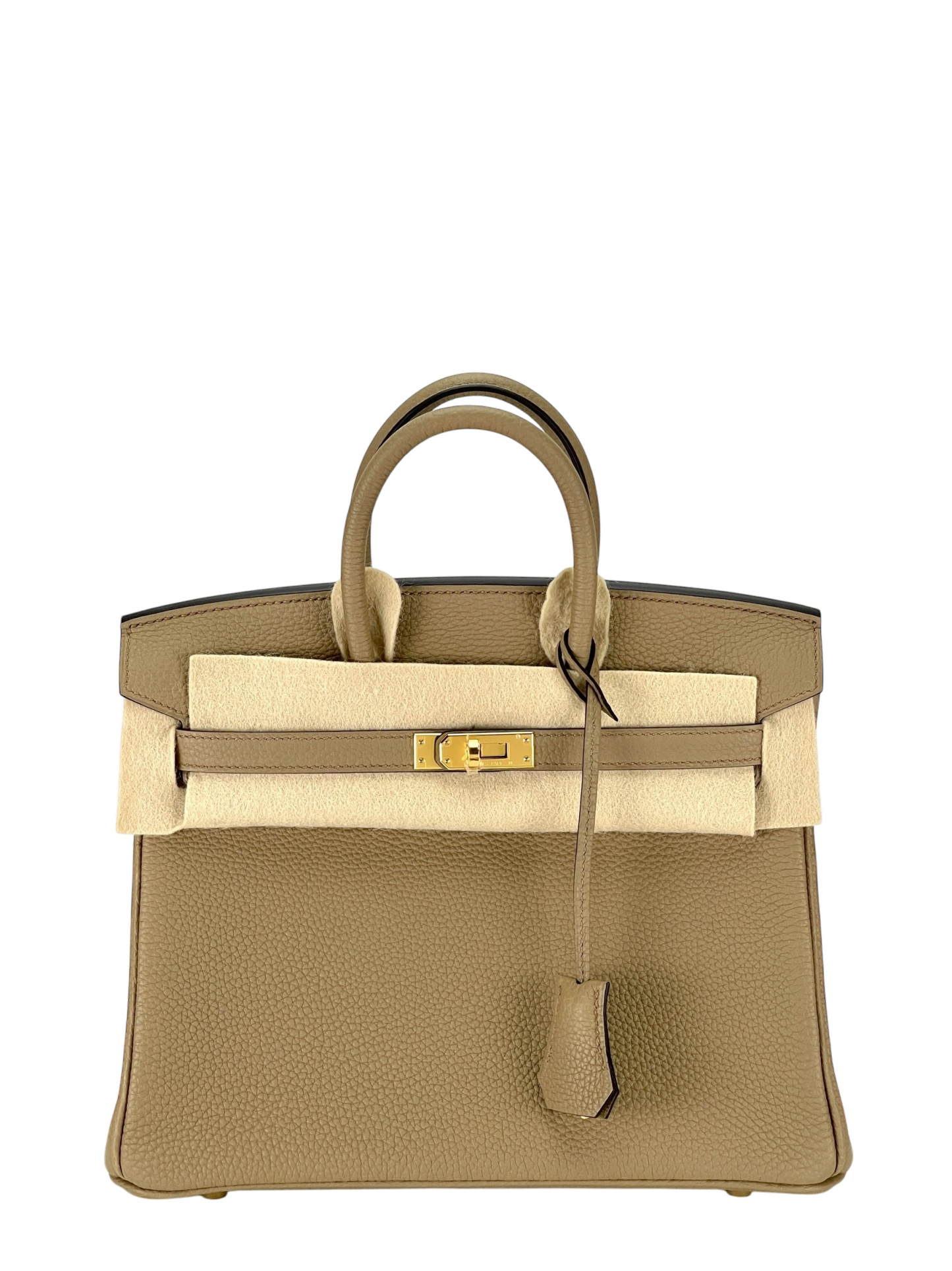 HERMES - Birkin 25 8Q Beige Marfa Togo Gold Hardware