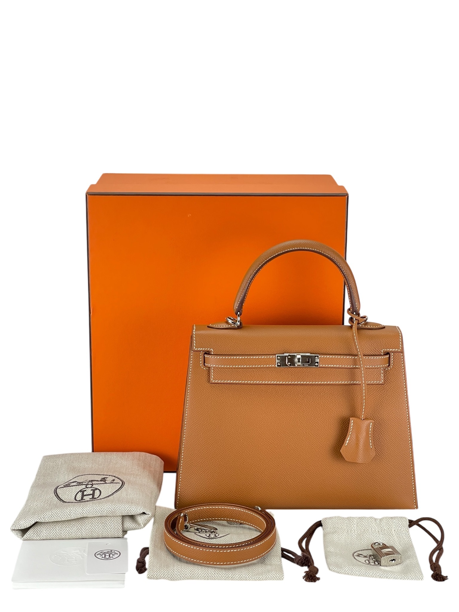 HERMES - Kelly 25 Gold Epsom Gold Hardware