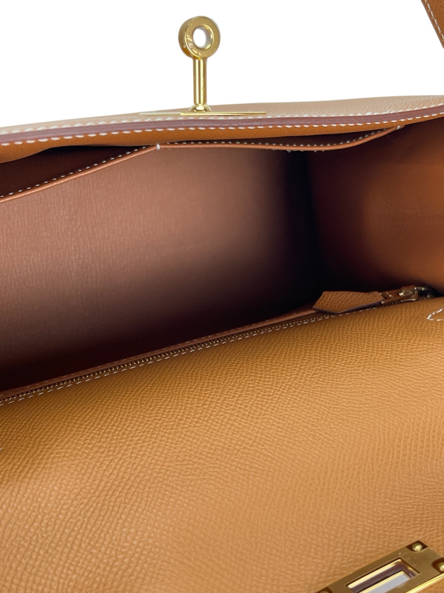 HERMES - Kelly 28 8Q Gold Epsom Gold Hardware