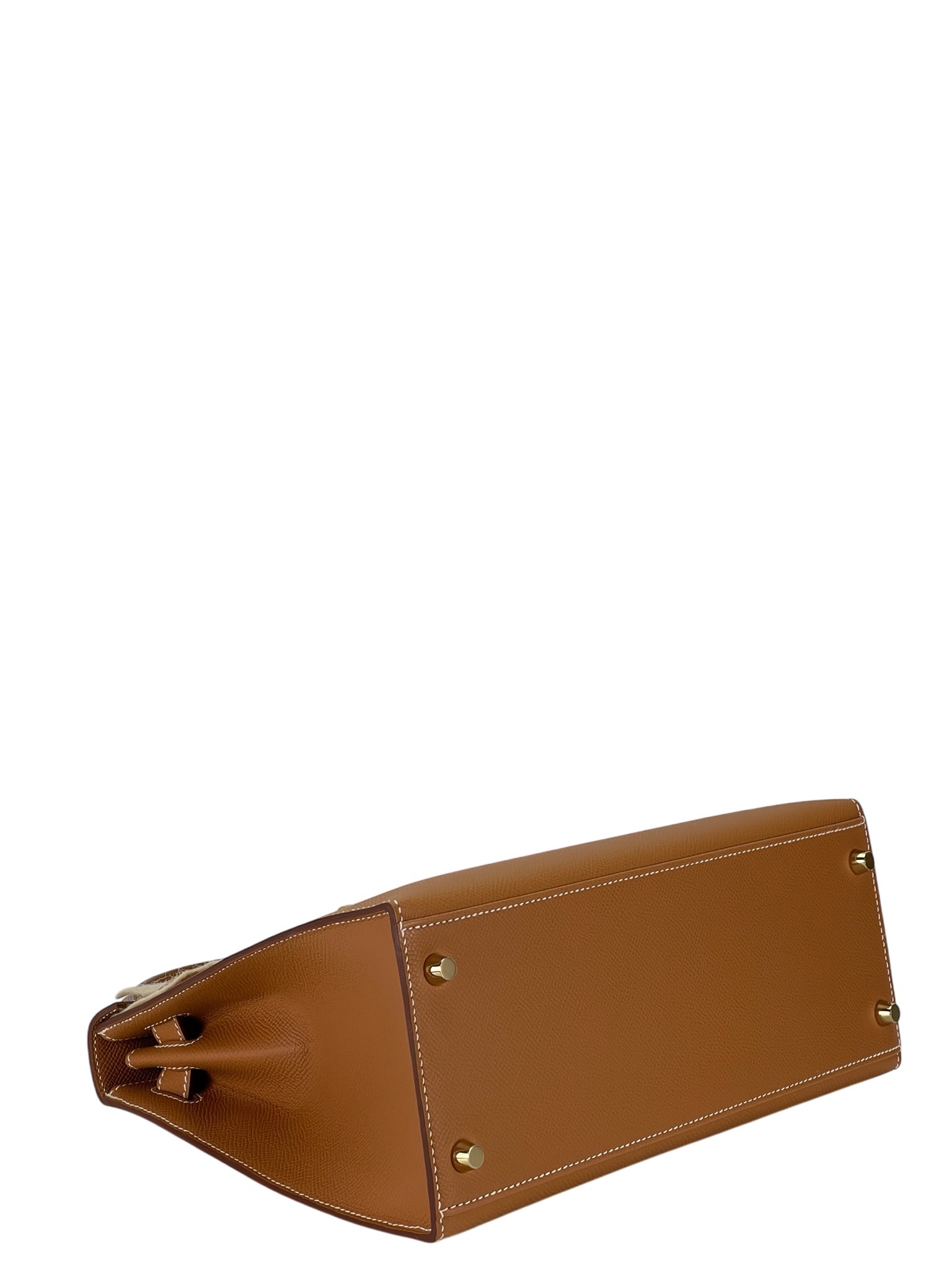 HERMES - Kelly 28 8Q Gold Epsom Gold Hardware