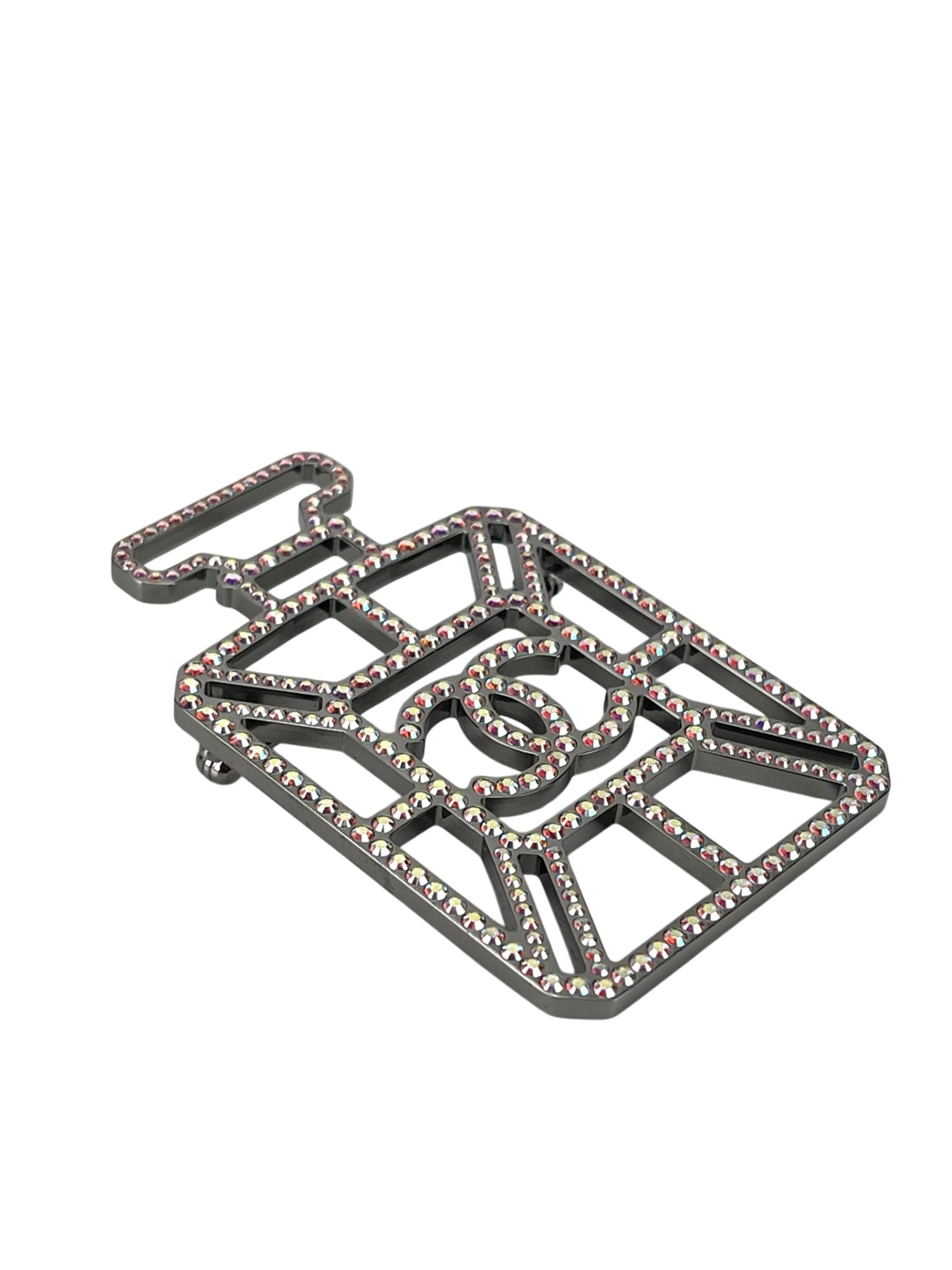 CHANEL - 17B CC Logo Crystal PerfumeBottle Brooch