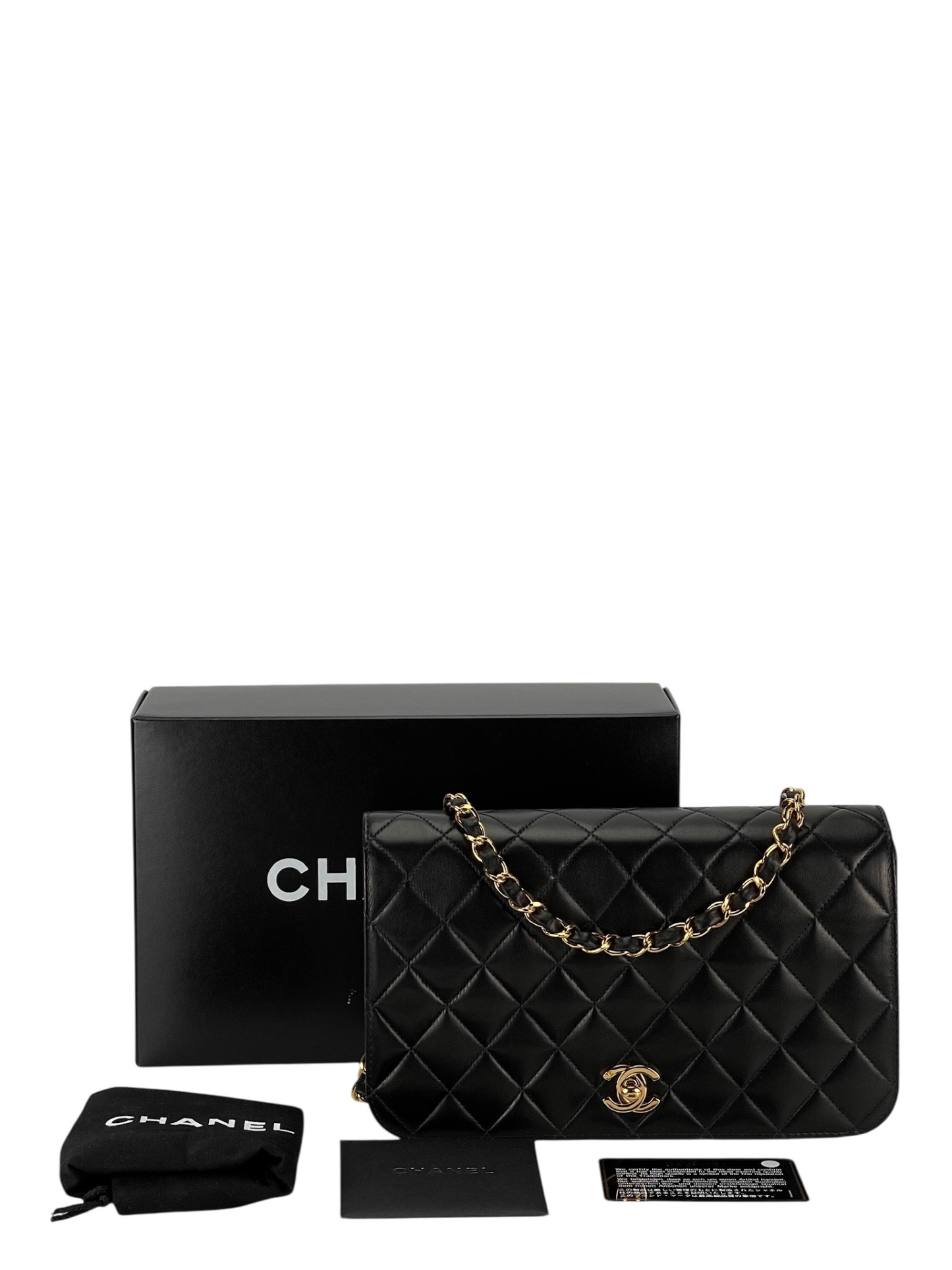 CHANEL - Vintage WOC Calfskin Leather Crossbody Bag
