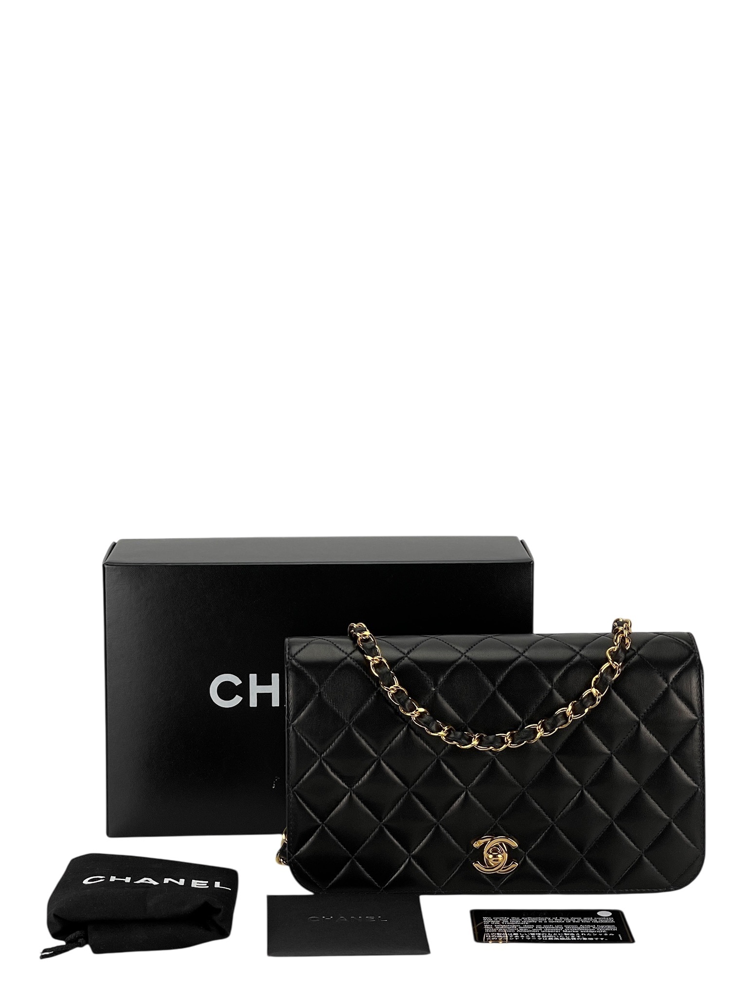 CHANEL - Vintage WOC Calfskin Leather Crossbody Bag