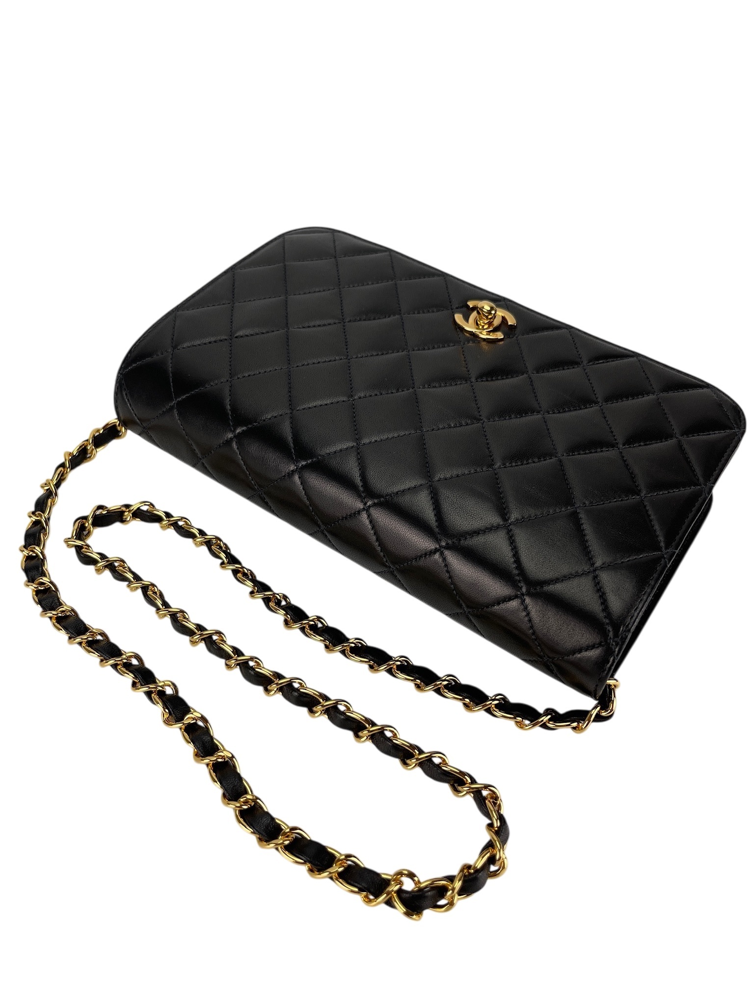 CHANEL - Vintage WOC Calfskin Leather Crossbody Bag