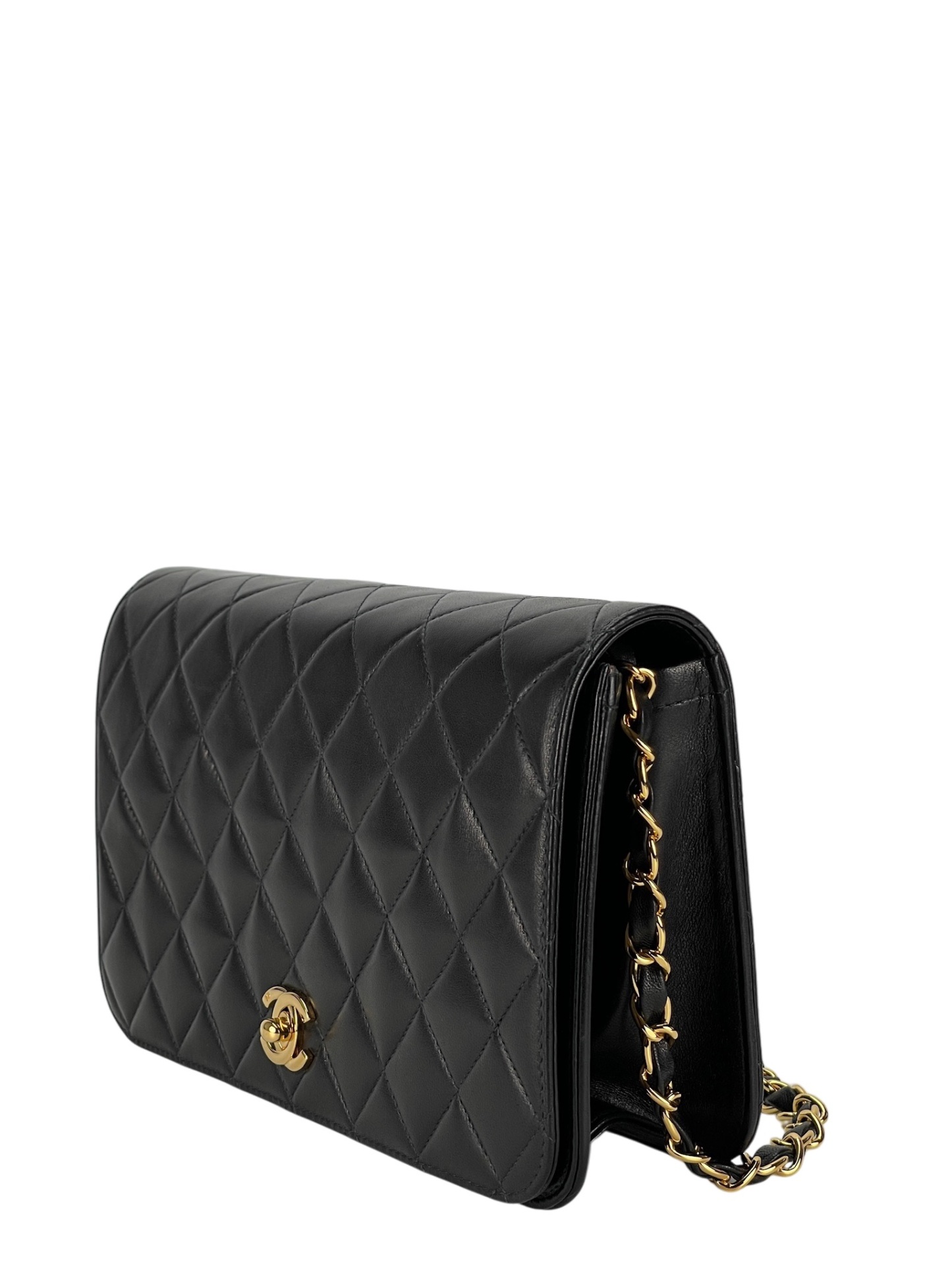 CHANEL - Vintage WOC Calfskin Leather Crossbody Bag