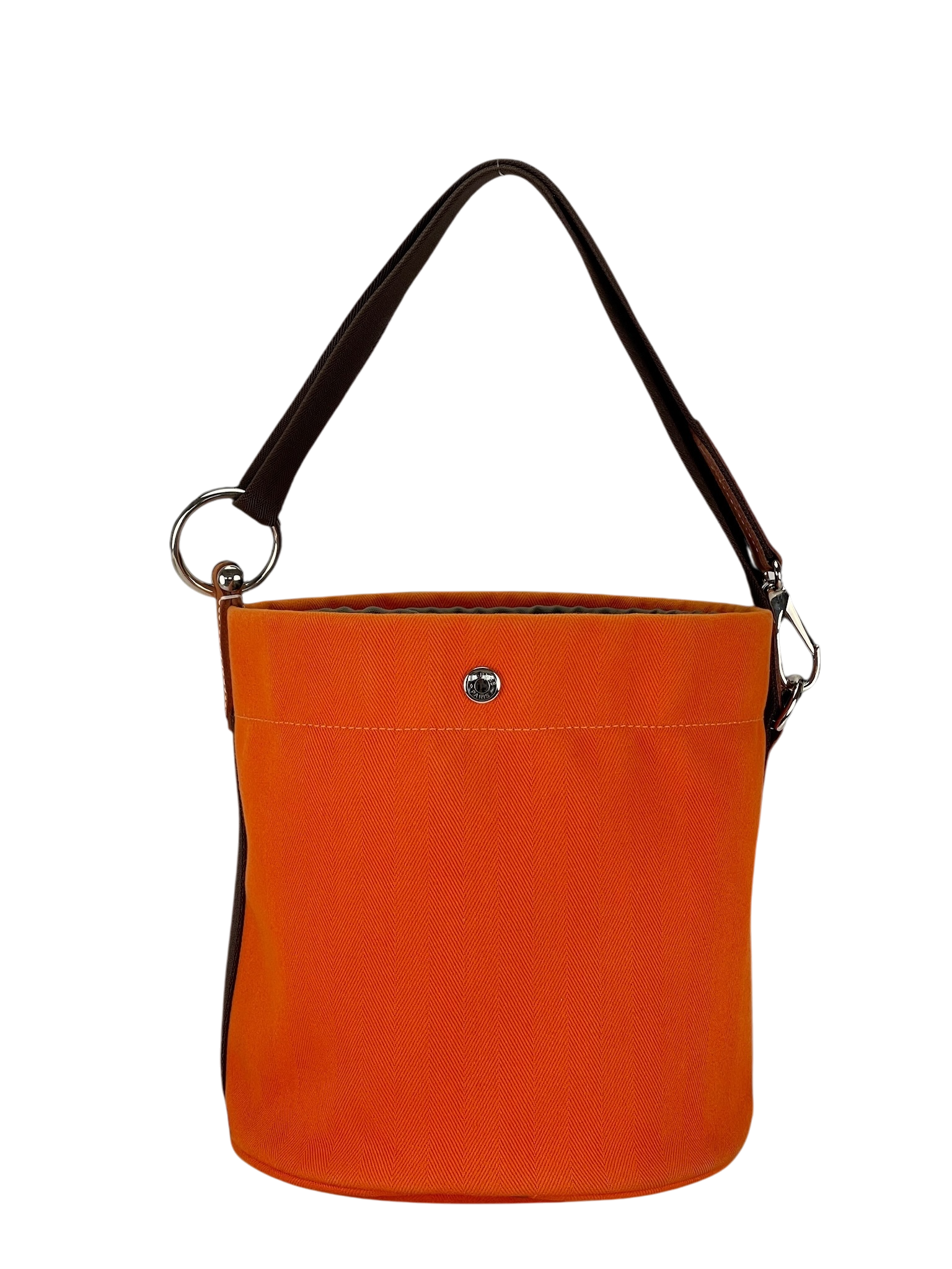 HERMES - Craie Toile Chevron Sac De Pansage Bag