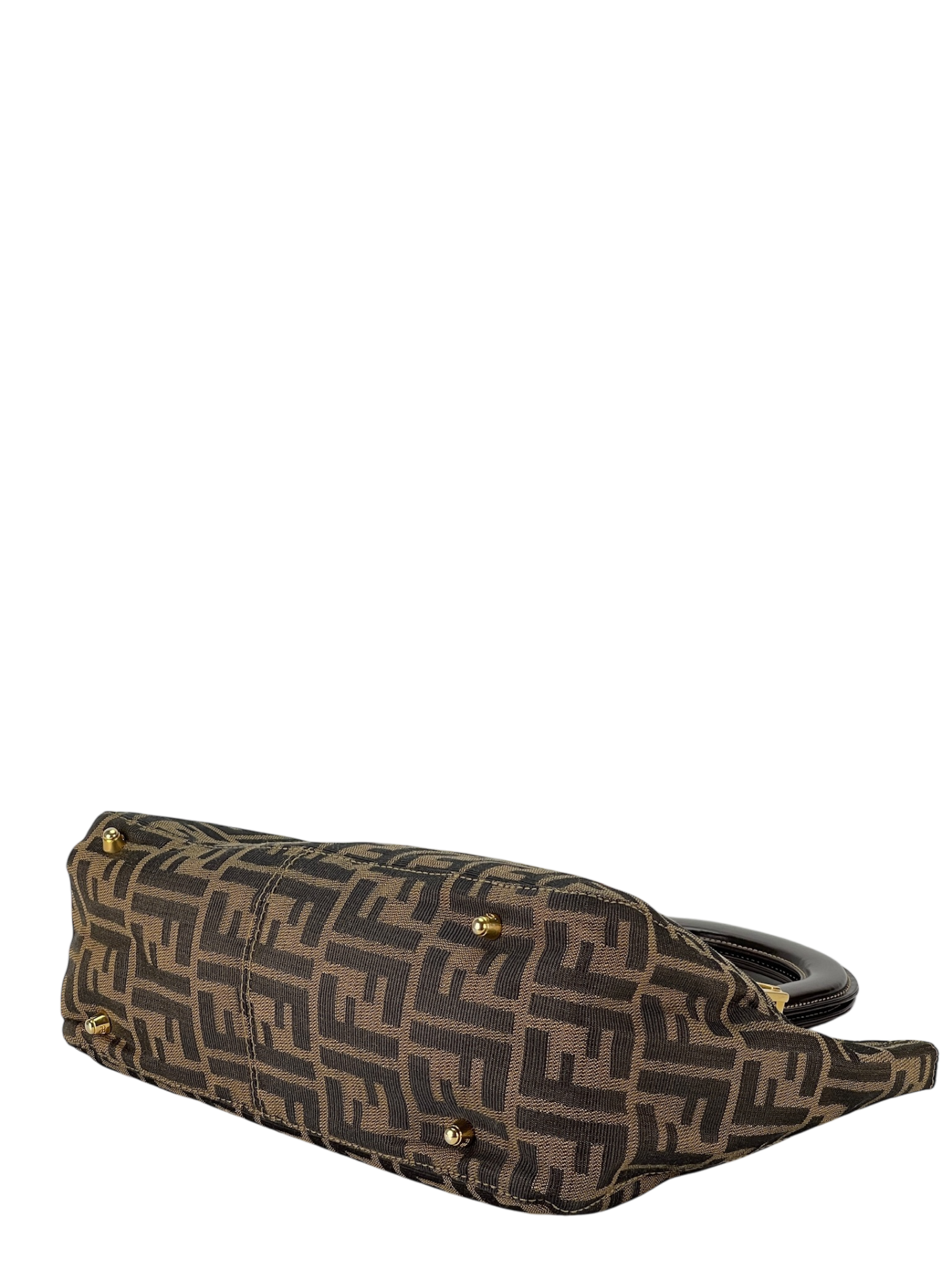 FENDI - Brown Zucca Tote Handbag Gold Hardware