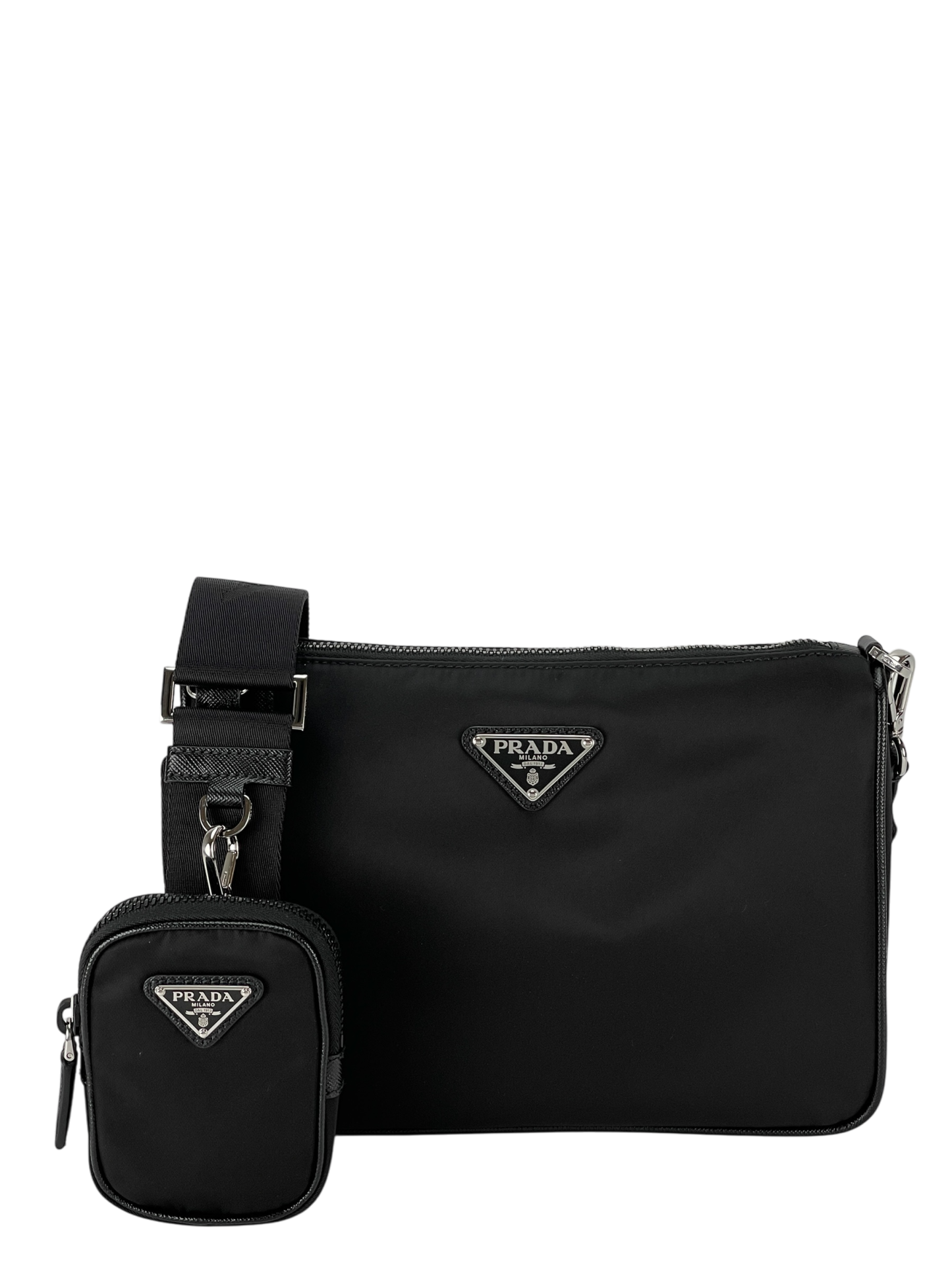 PRADA - Crossbody Shoulder Bag Black Nylon