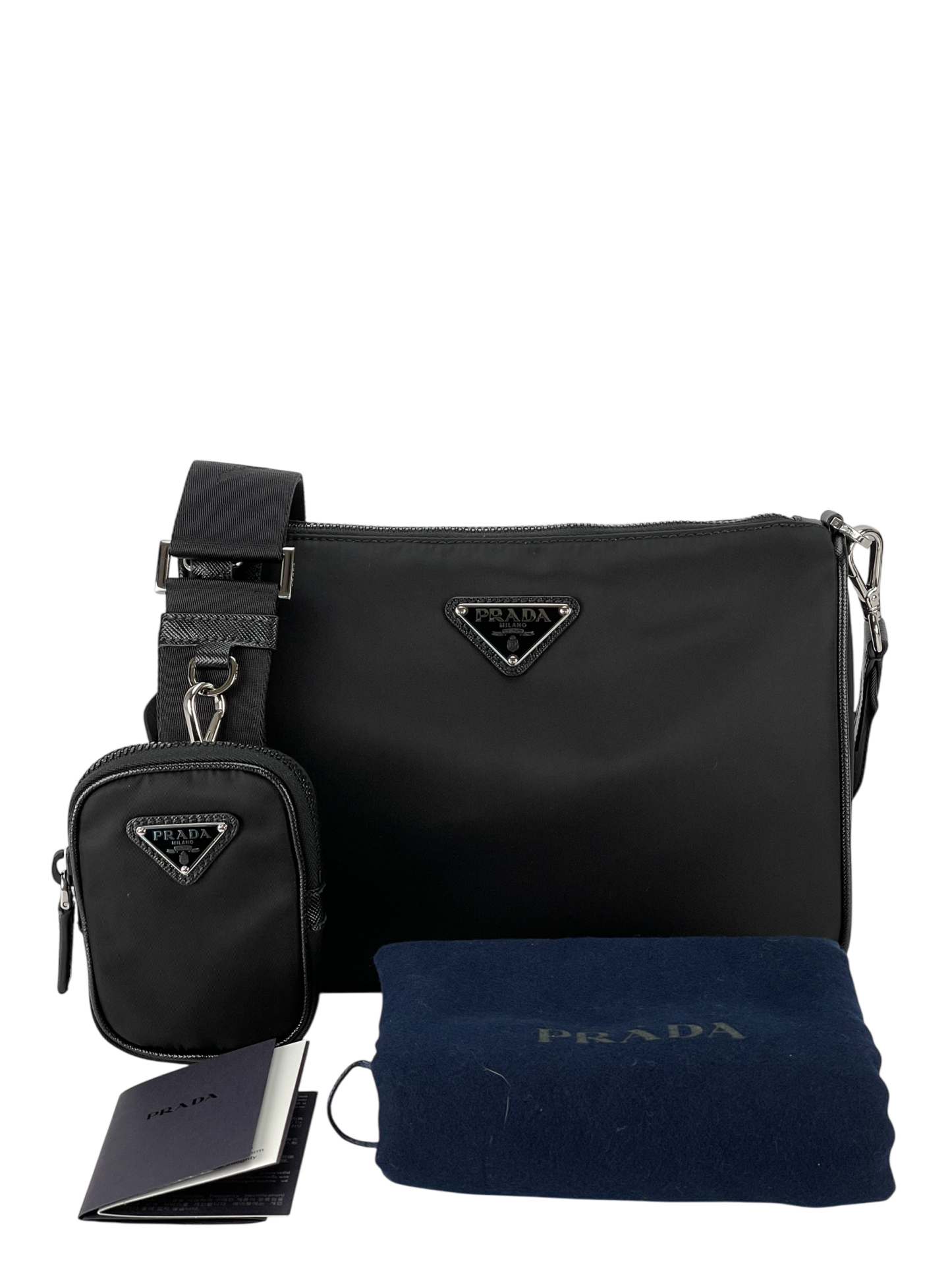 PRADA - Crossbody Shoulder Bag Black Nylon