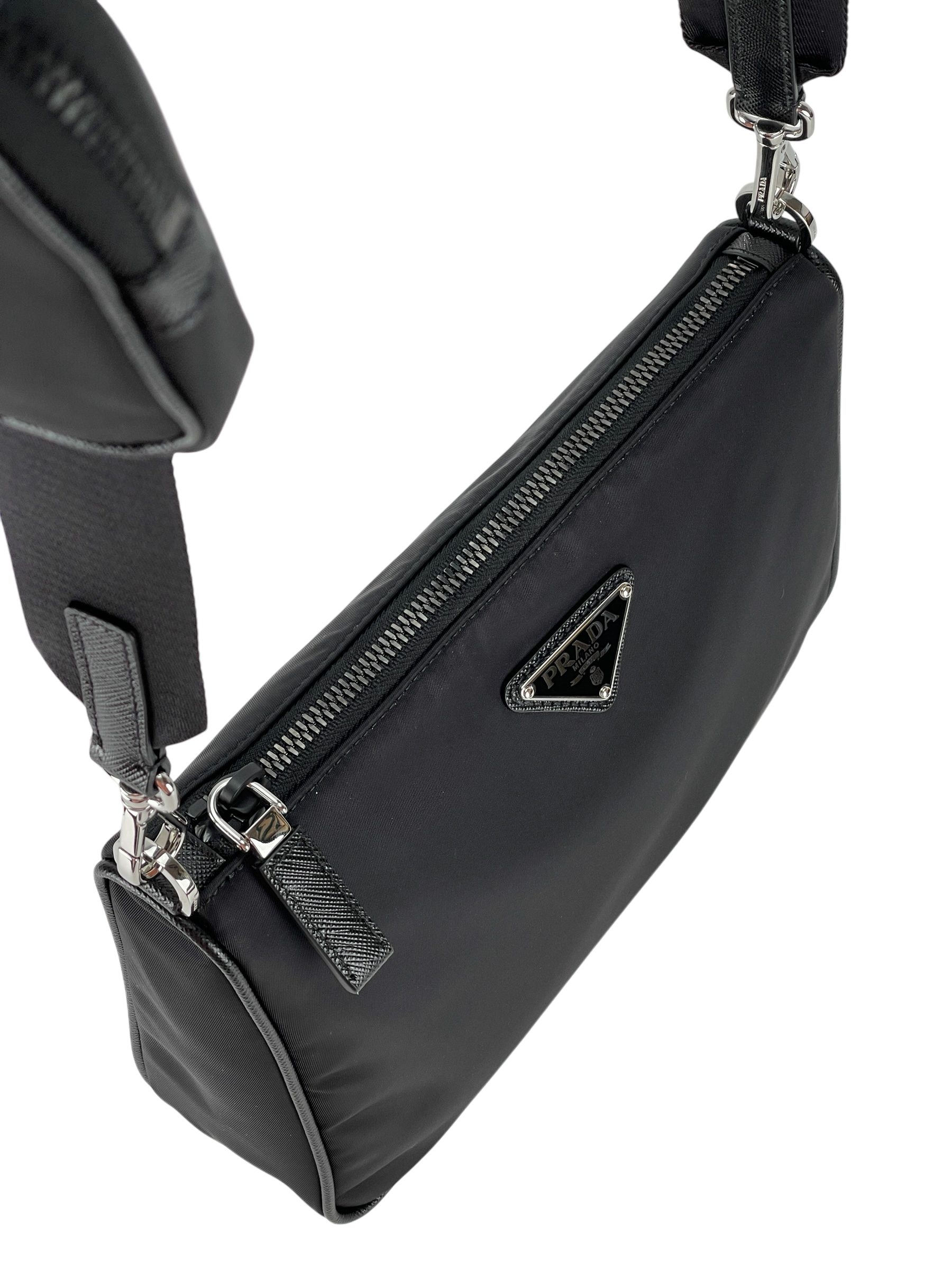 PRADA - Crossbody Shoulder Bag Black Nylon