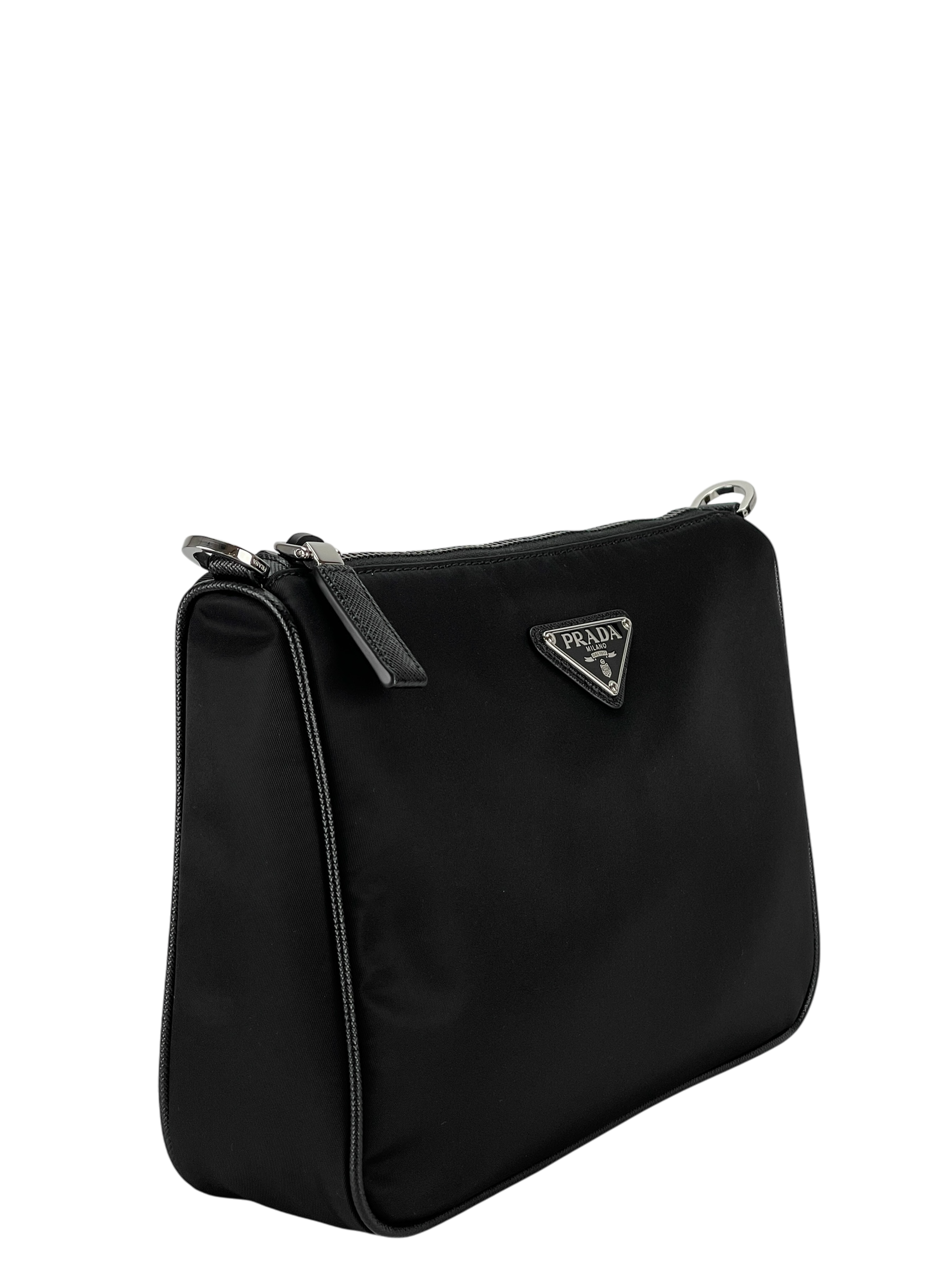 PRADA - Crossbody Shoulder Bag Black Nylon