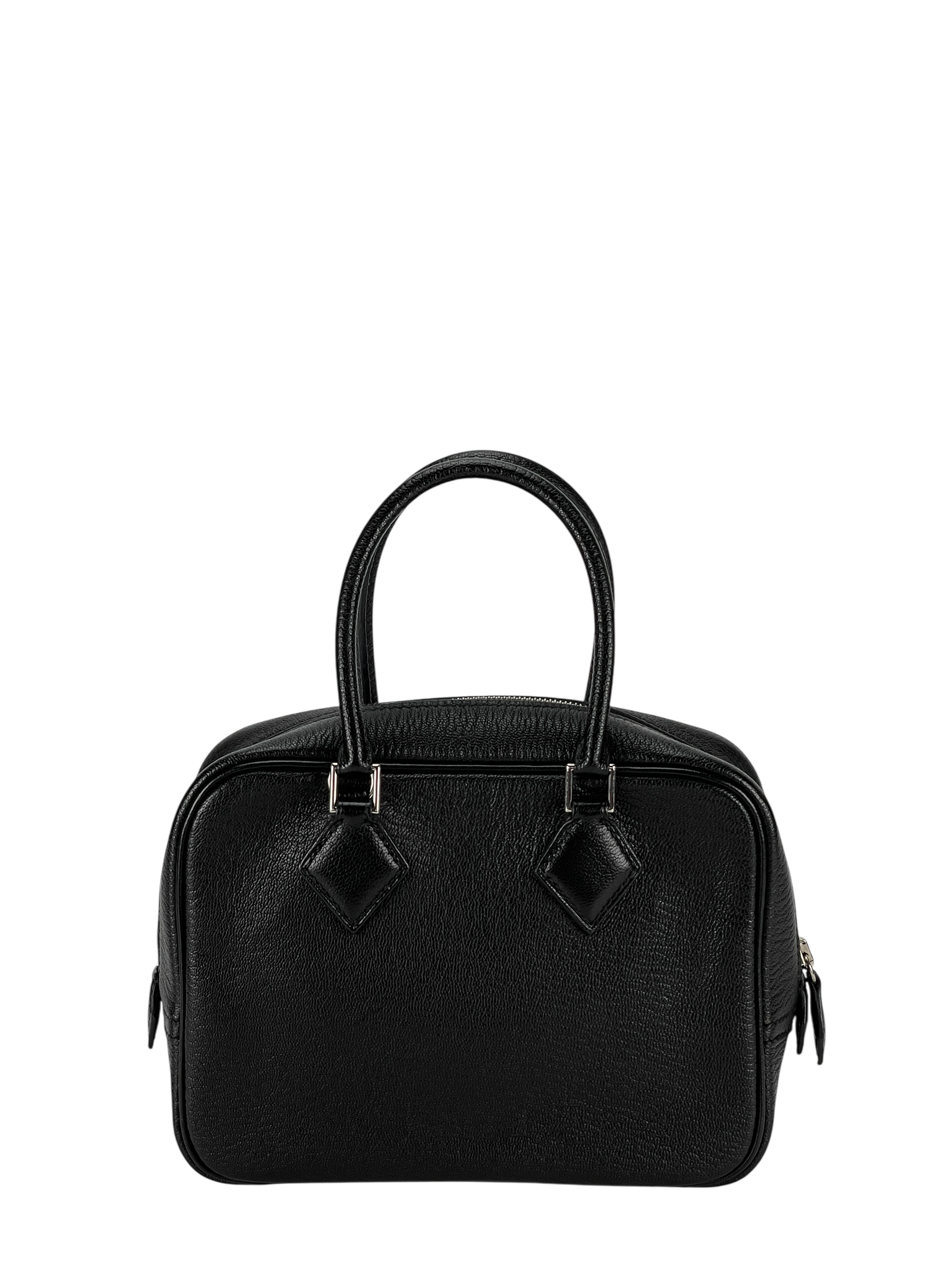 HERMES - Mini Plume Noir Black Goat Skin Palladium Hardware