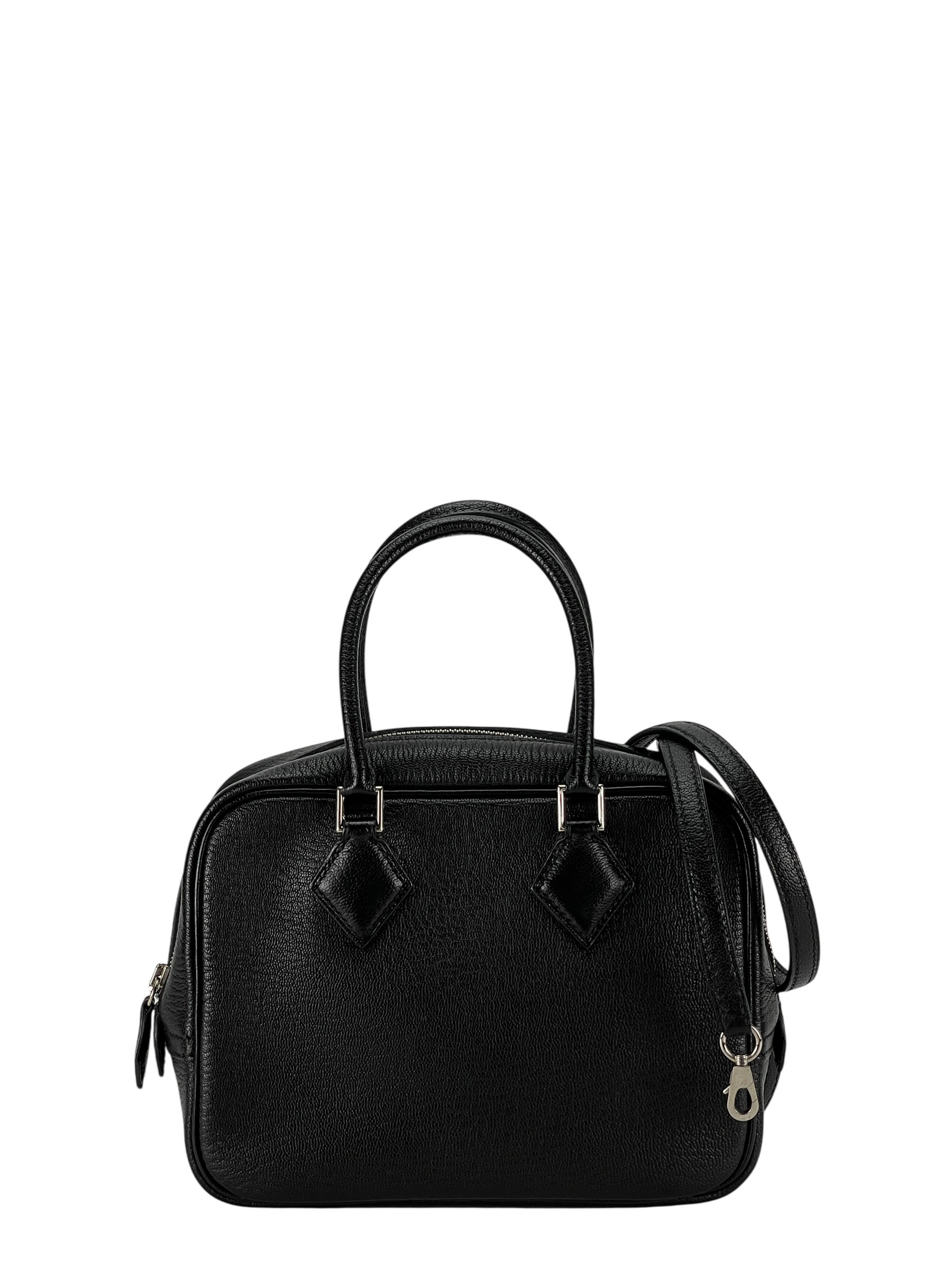 HERMES - Mini Plume Noir Black Goat Skin Palladium Hardware