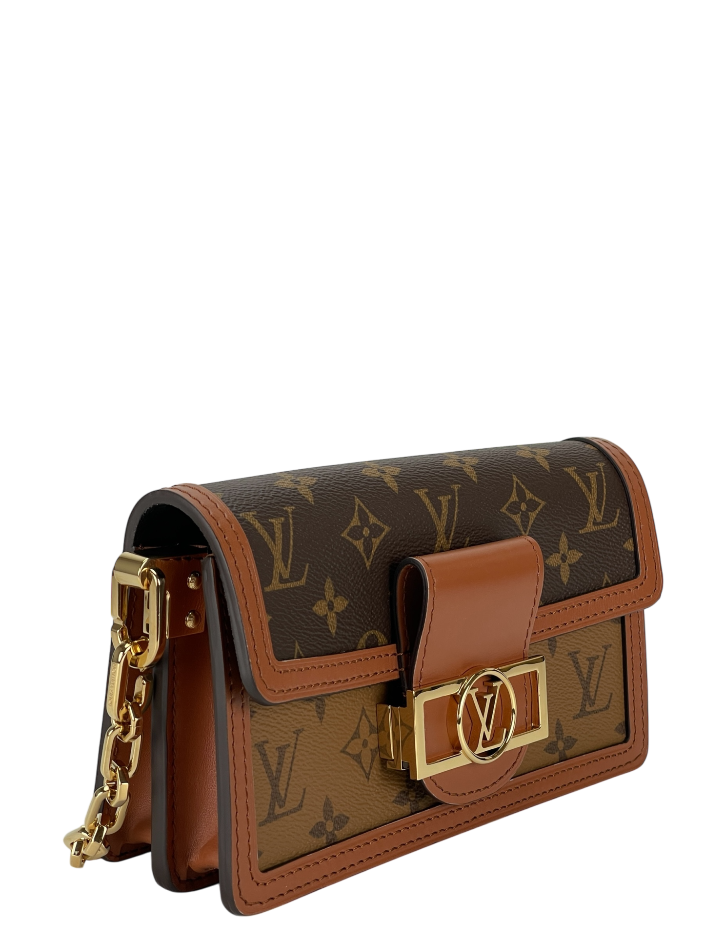 LOUIS VUITTON - Dauphine Chain Wallet Reverse Monogram