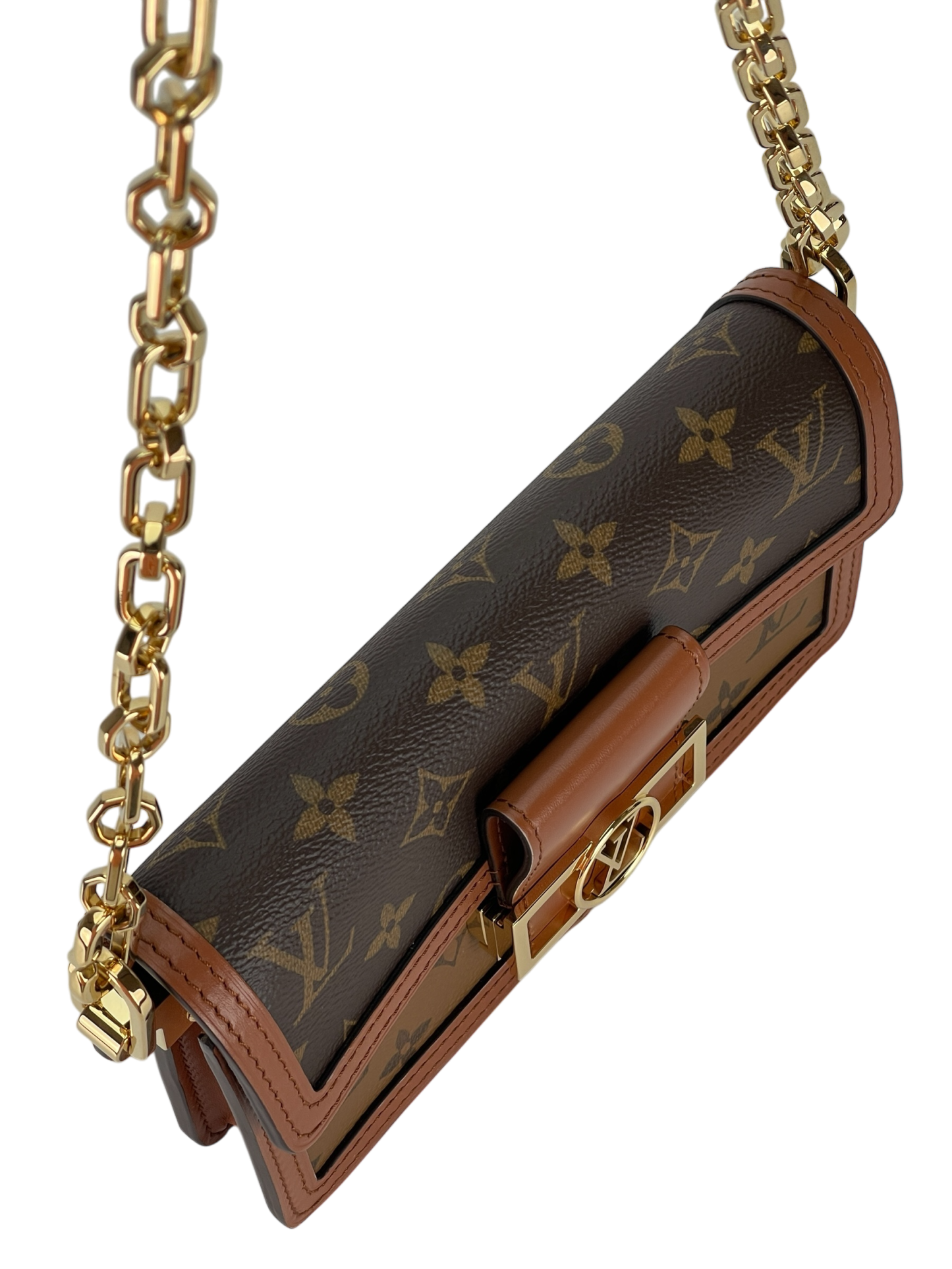 LOUIS VUITTON - Dauphine Chain Wallet Reverse Monogram