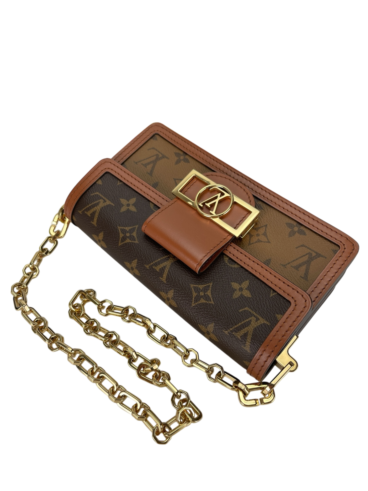 LOUIS VUITTON - Dauphine Chain Wallet Reverse Monogram