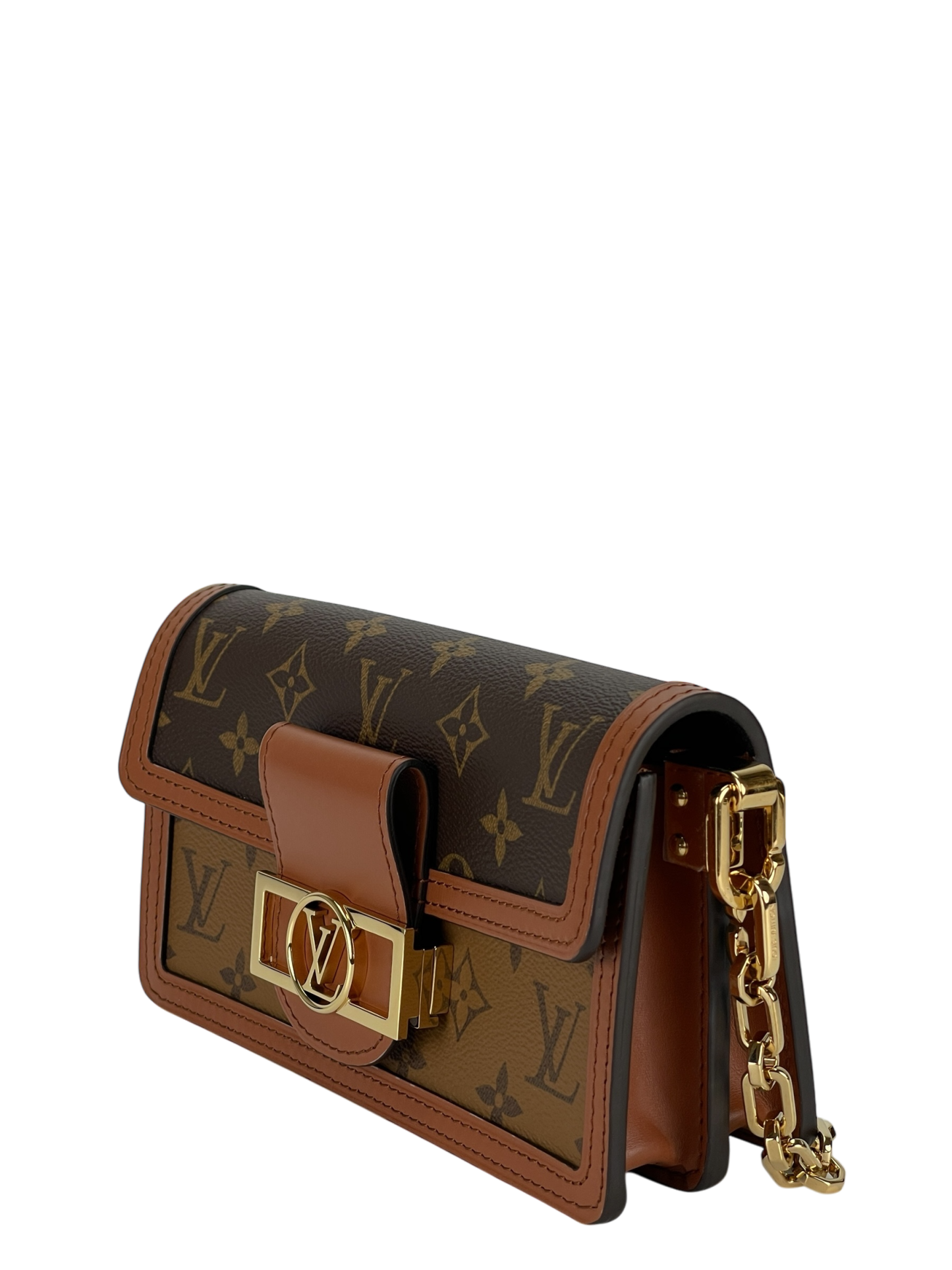 LOUIS VUITTON - Dauphine Chain Wallet Reverse Monogram