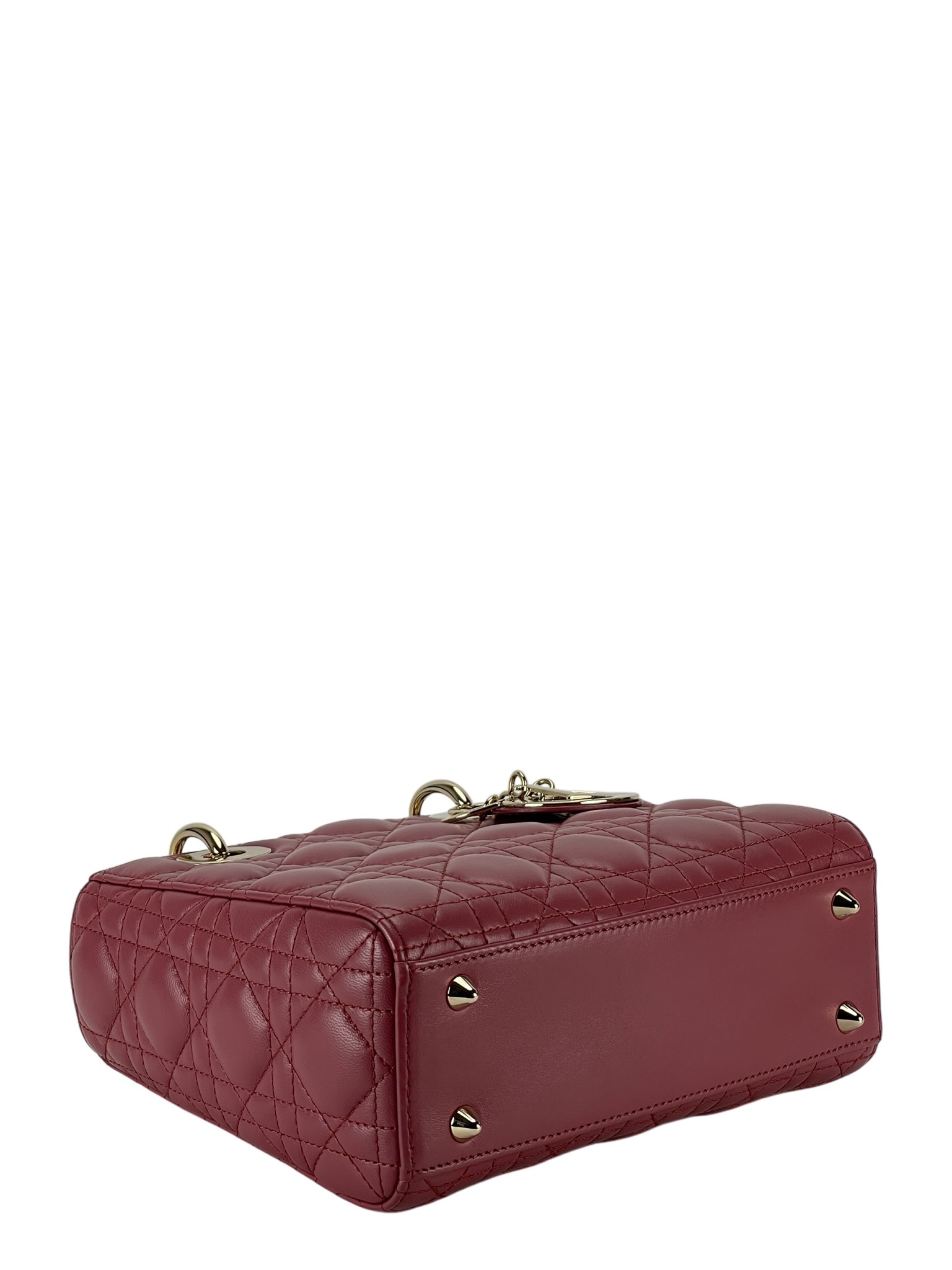 DIOR - Pink Cannage Quilted Lambskin Lady Dior Medium