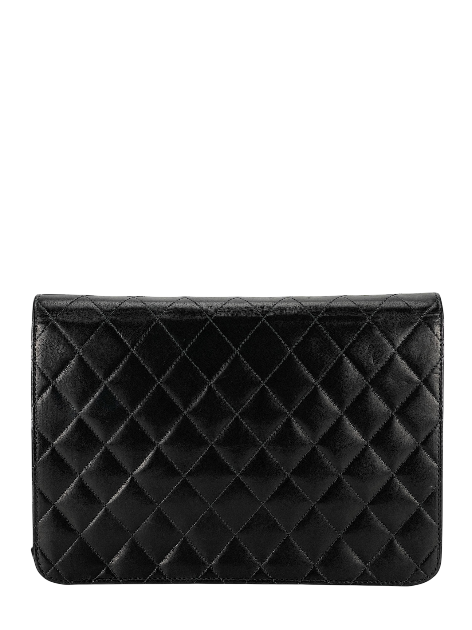 CHANEL - Lambskin Pushlock Half Flap Bag