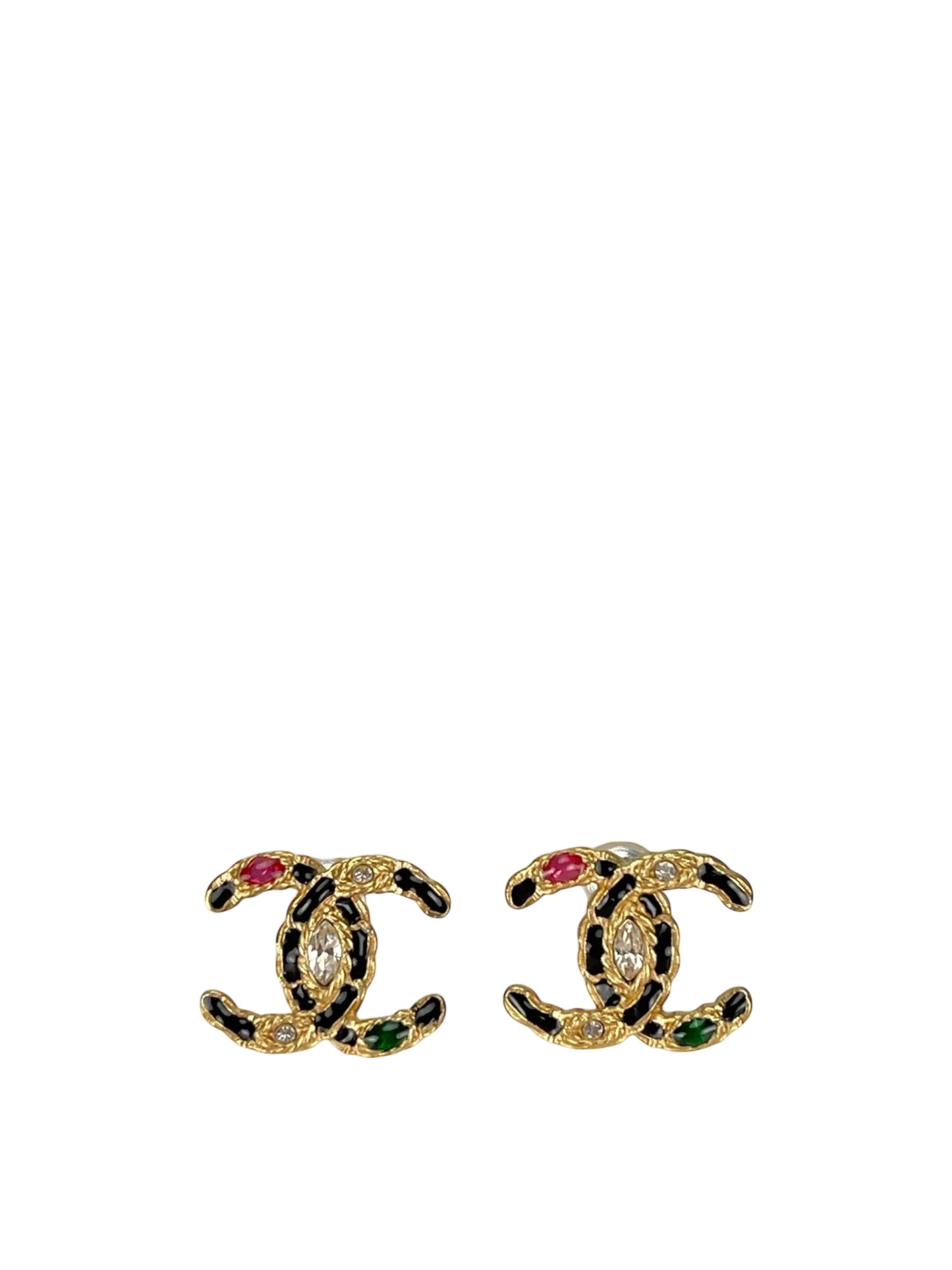 CHANEL - Cocomark Chain Colorstone Pierce
