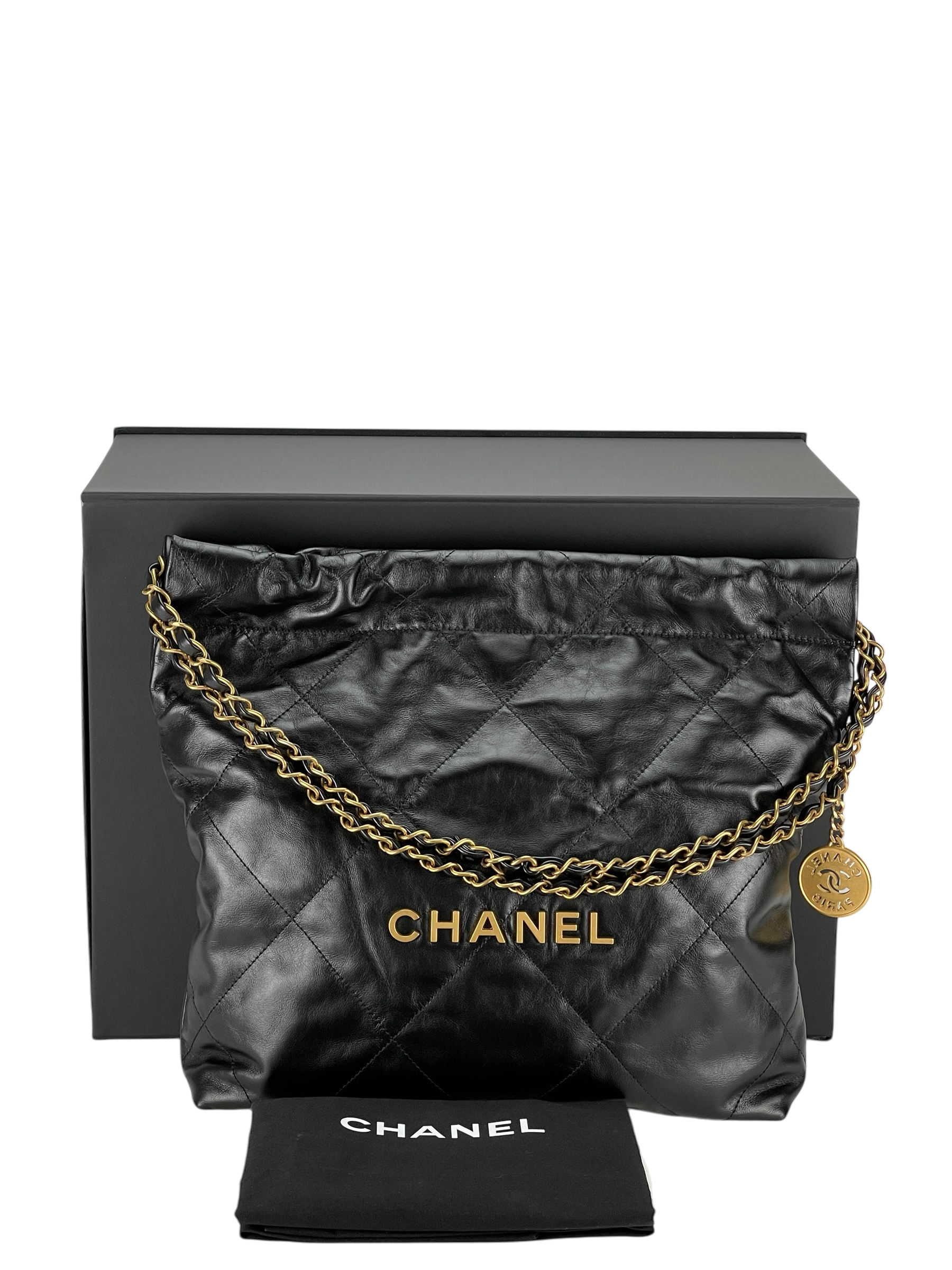 CHANEL - 22 Bag Black Lambskin Small