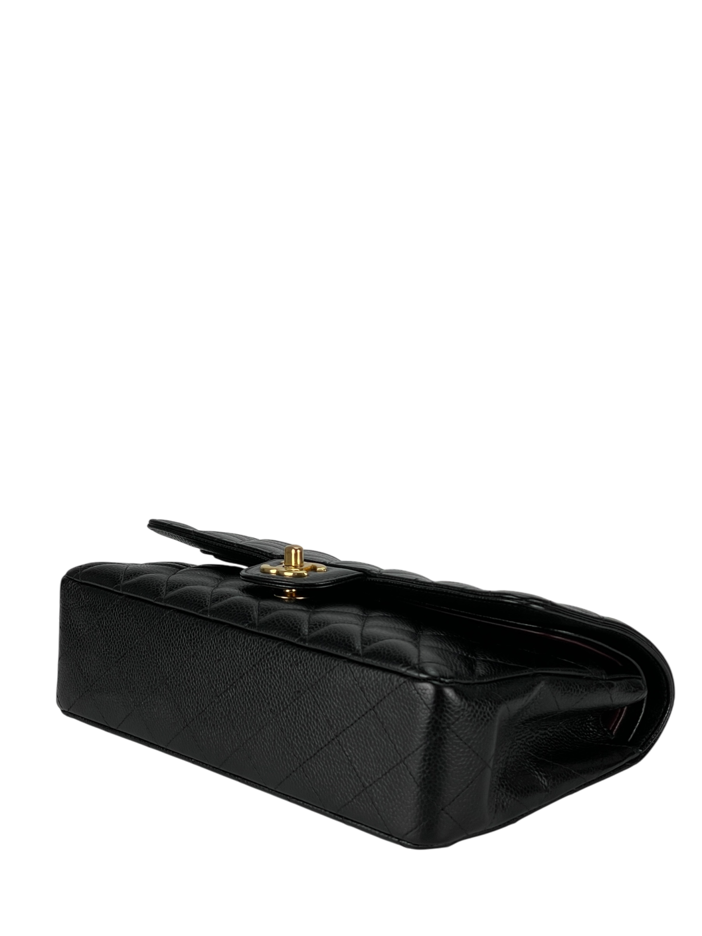 CHANEL - Medium Classic Double Flap Bag Black Caviar Gold Hardware (CF25)