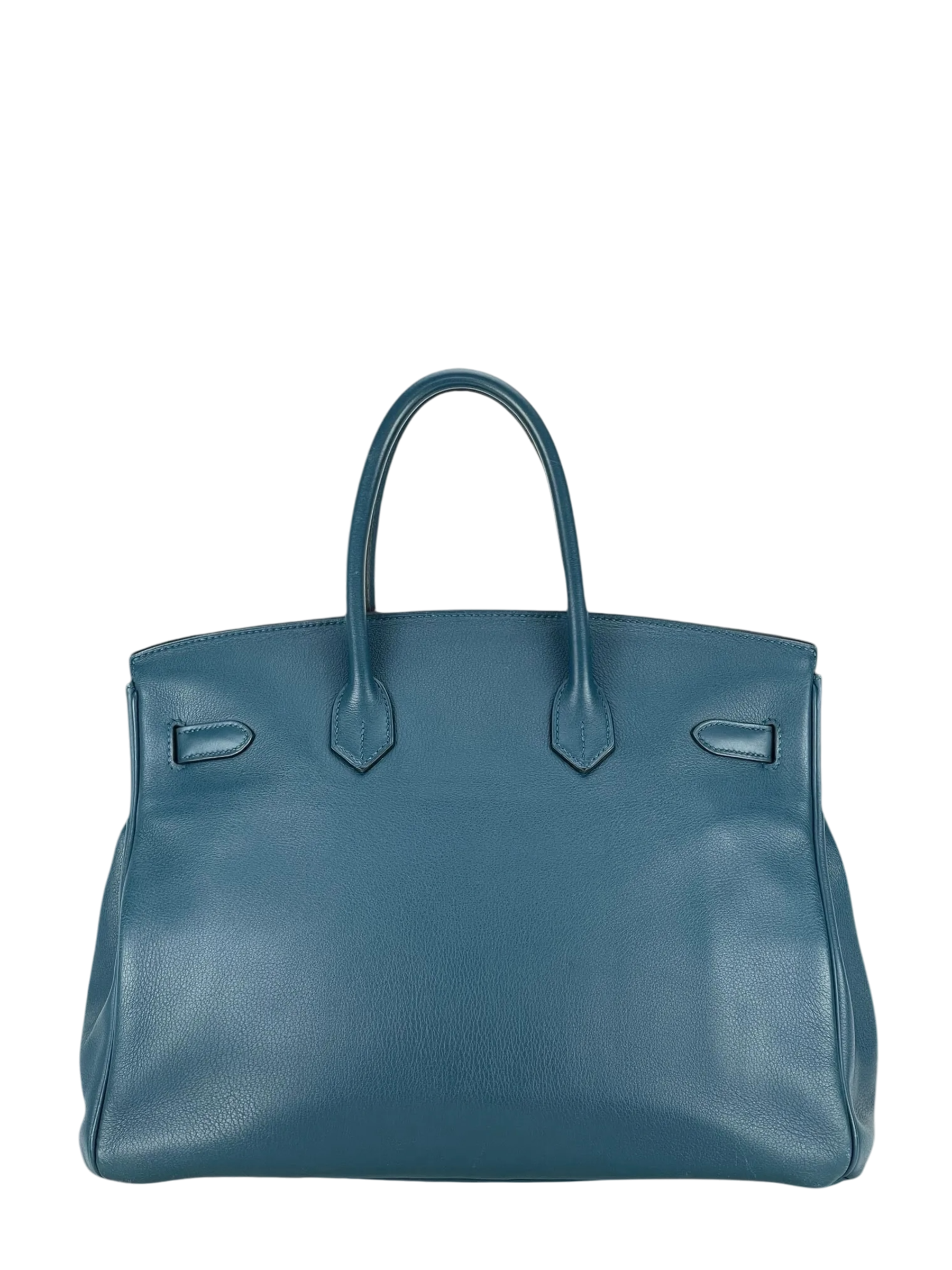 HERMES - Birkin 35 Blue Swift Leather Palladium Hardware