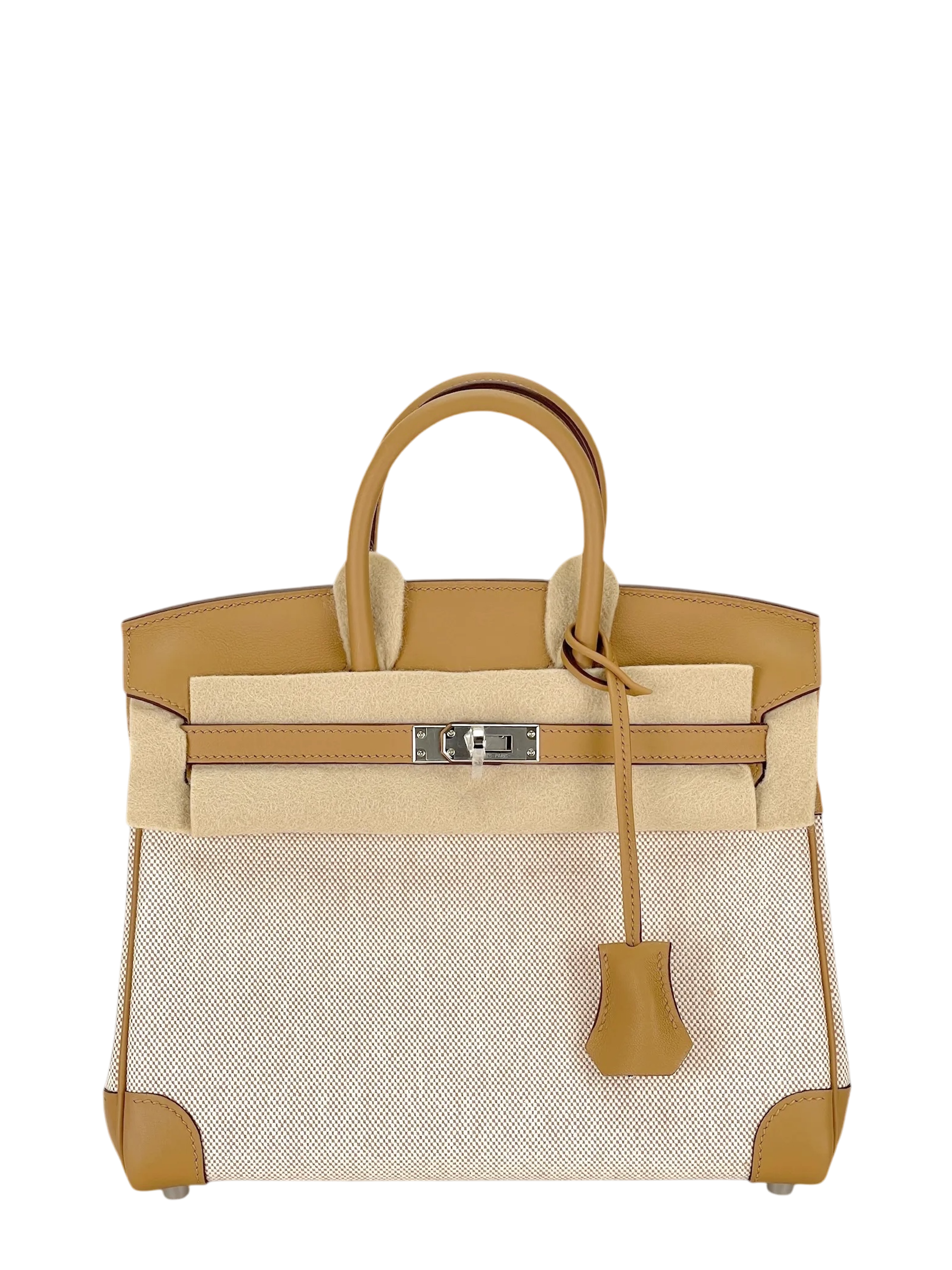 HERMES - Birkin 25 Toile H Chai Swift Palladium Hardware