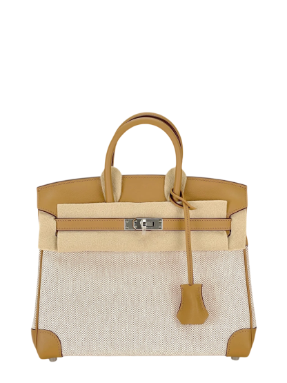 HERMES - Birkin 25 Toile H Chai Swift Palladium Hardware