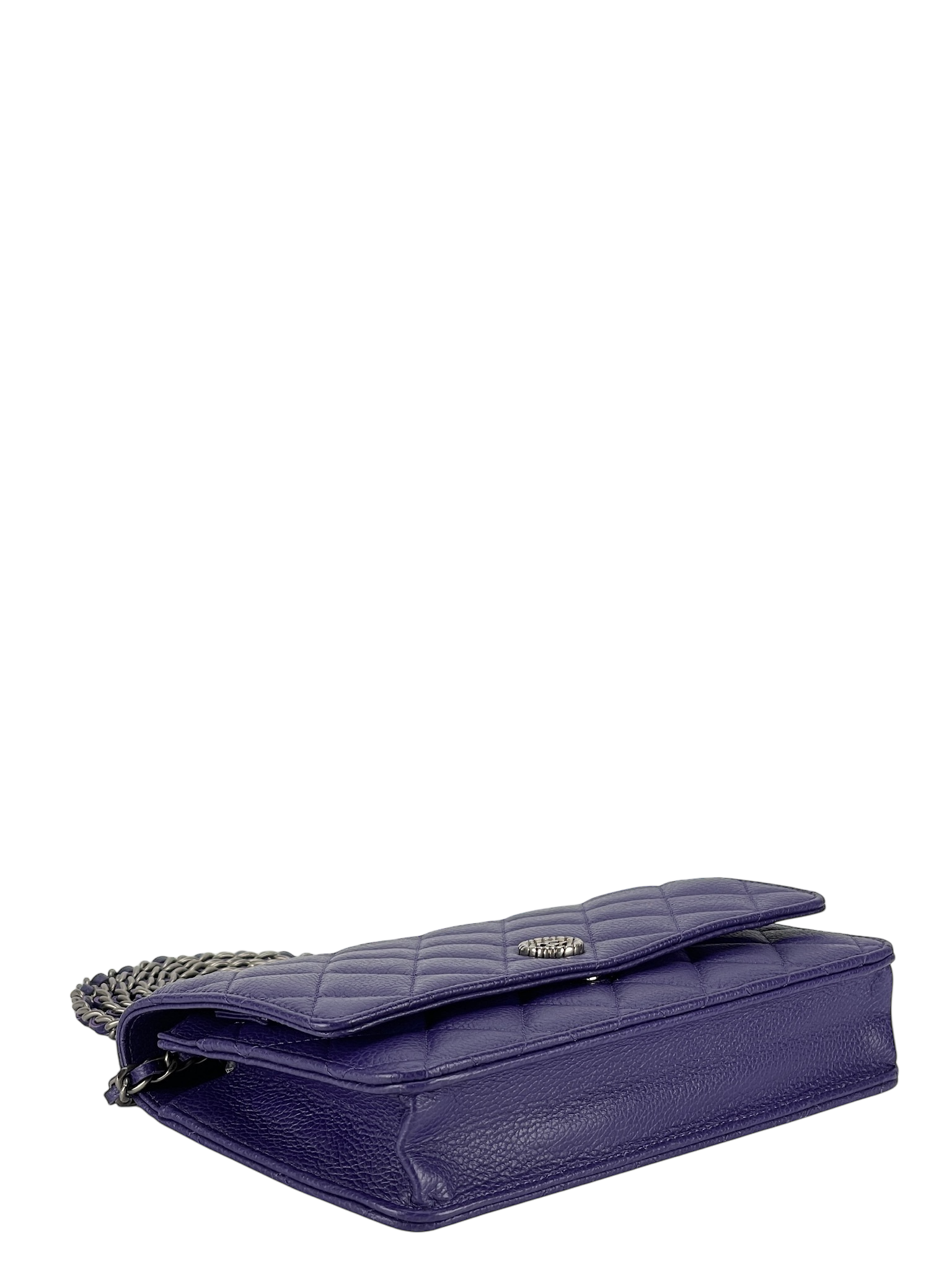 CHANEL - WOC Cavair Leather Crossbody Bag Blue