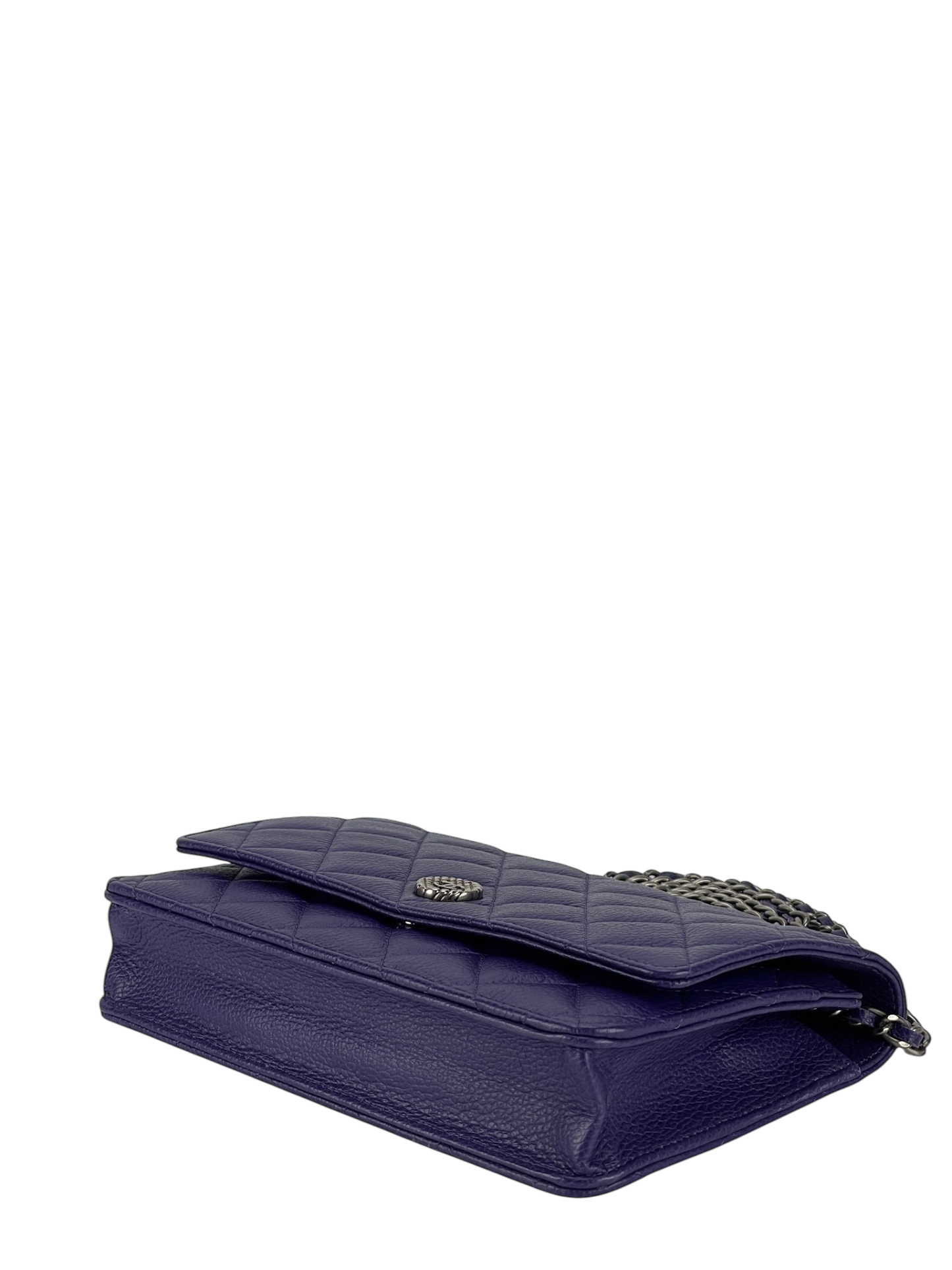 CHANEL - WOC Cavair Leather Crossbody Bag Blue