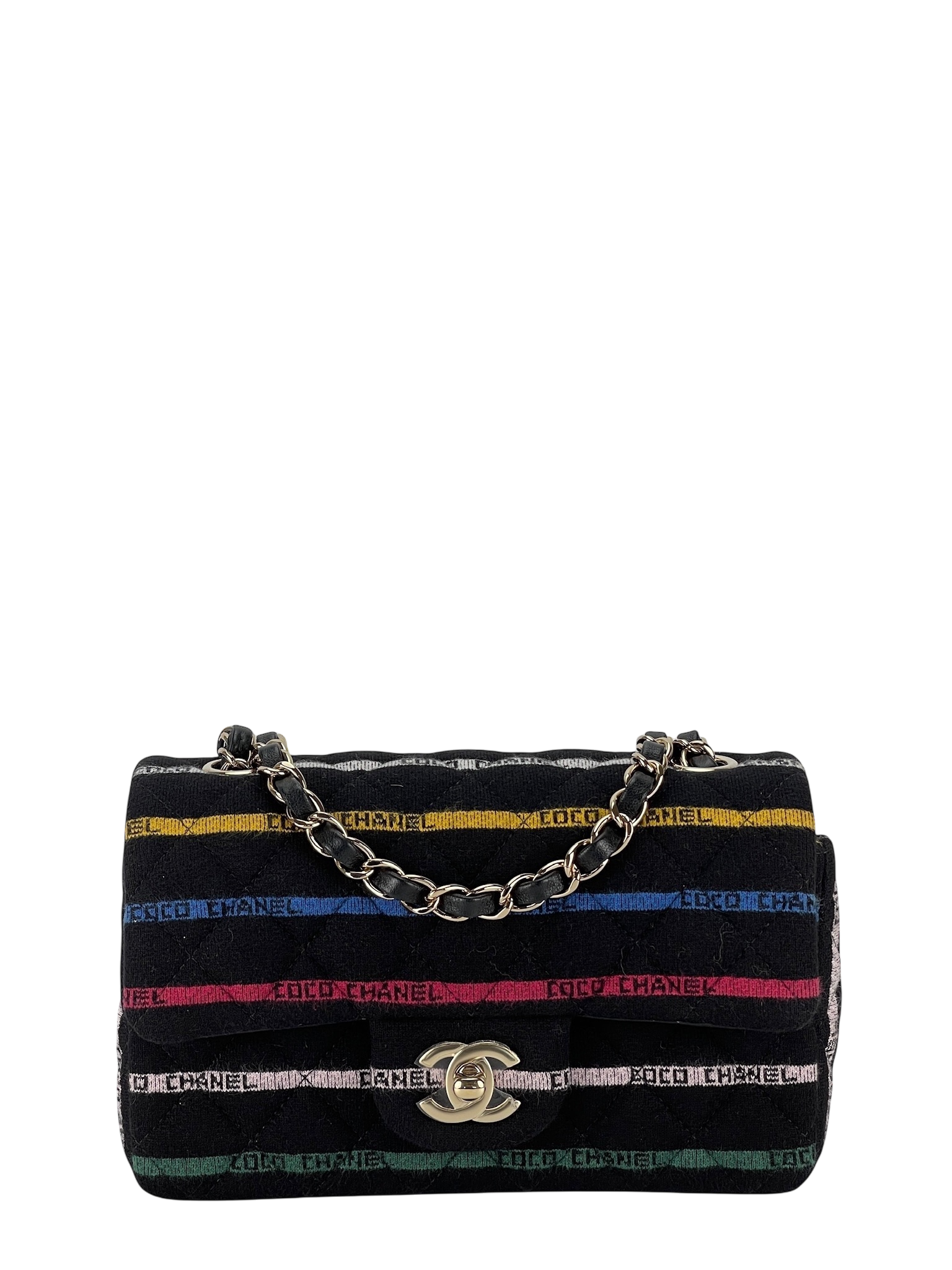 CHANEL- 22S Timeless Classic Double Flap Medium Logos