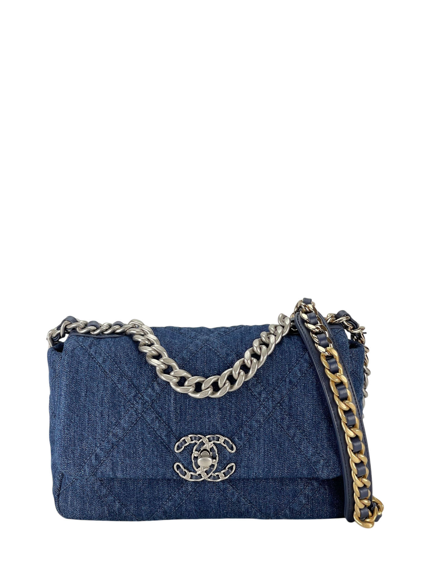 CHANEL - 22P Denim Sliver 19 Bag Small