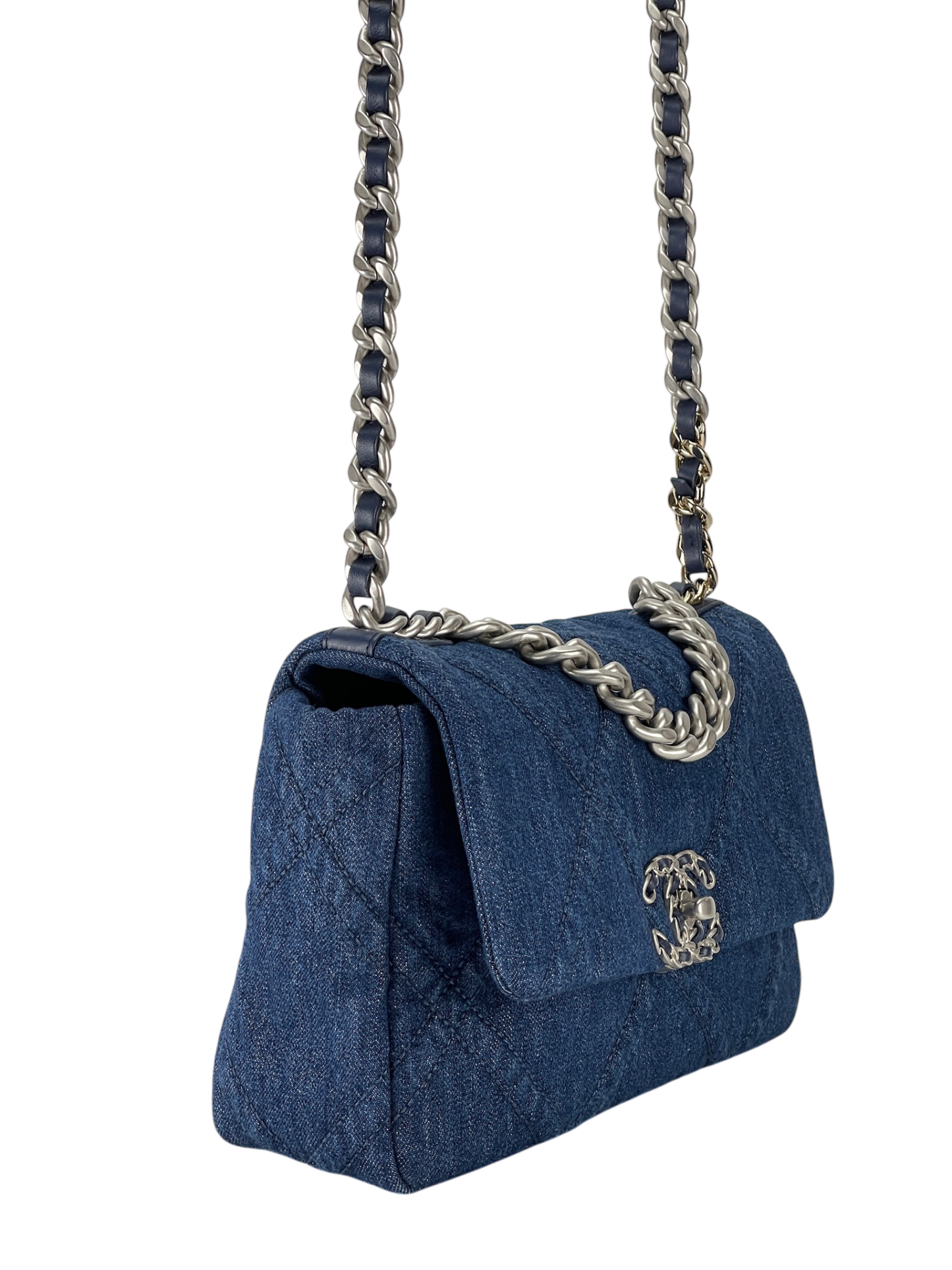 CHANEL - 22P Denim Sliver 19 Bag Small