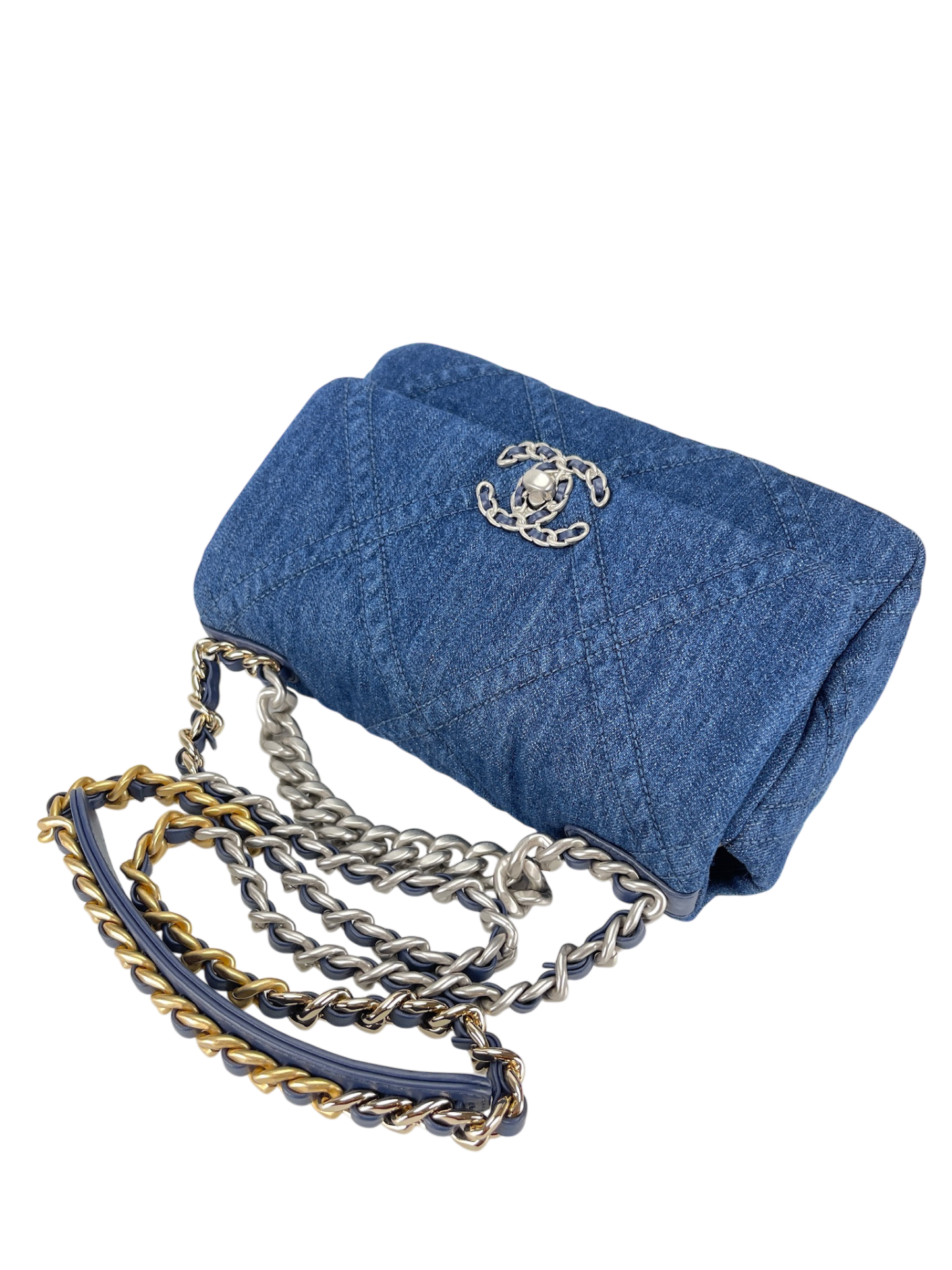 CHANEL - 22P Denim Sliver 19 Bag Small