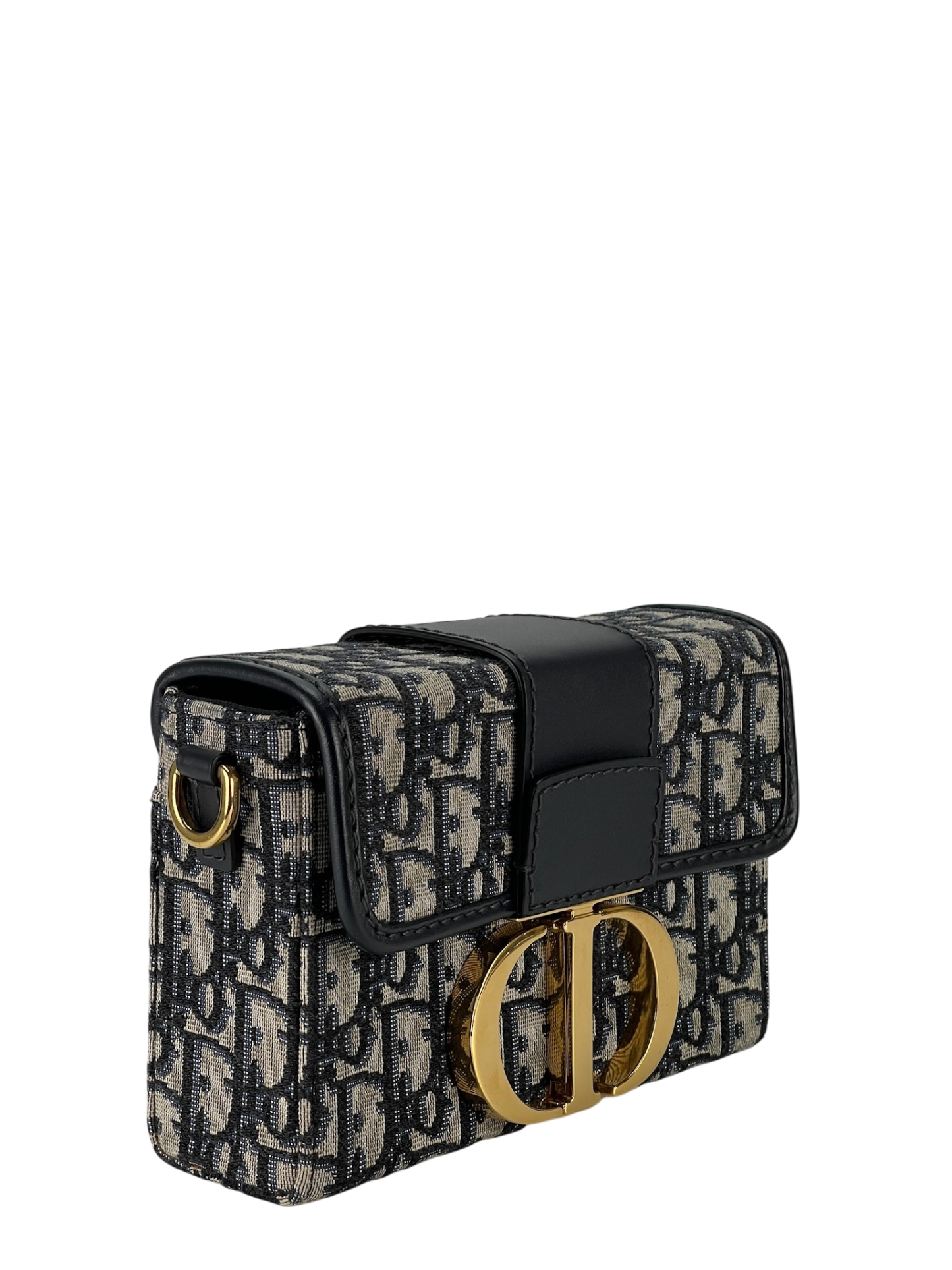 DIOR - Small 30 Montaigne Bag Blue Dior Oblique Jacquard