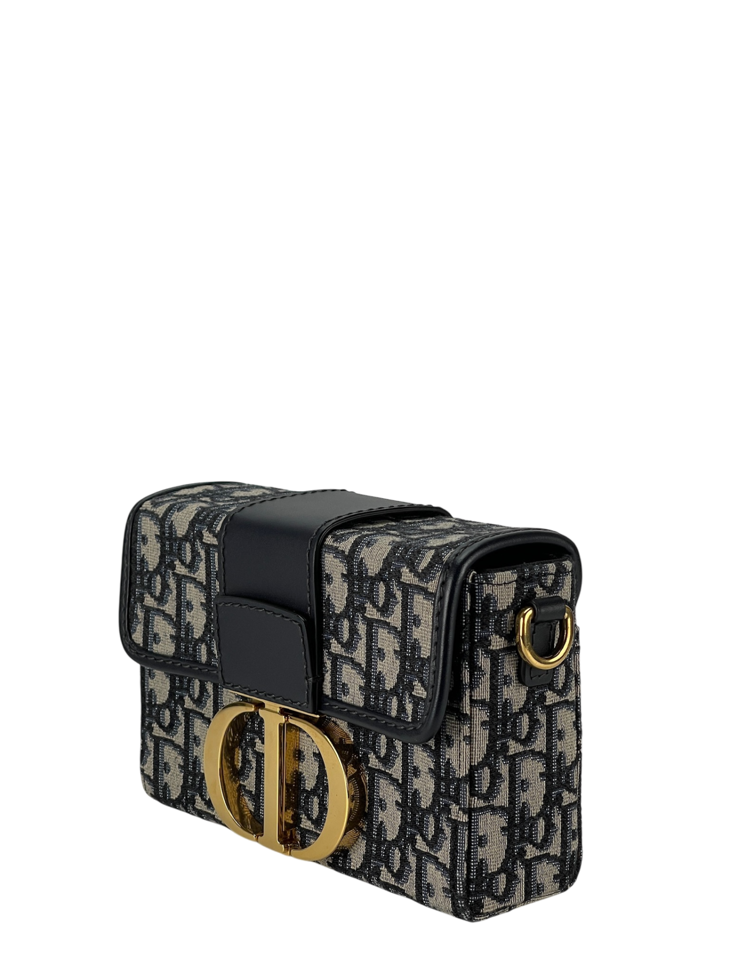 DIOR - Small 30 Montaigne Bag Blue Dior Oblique Jacquard
