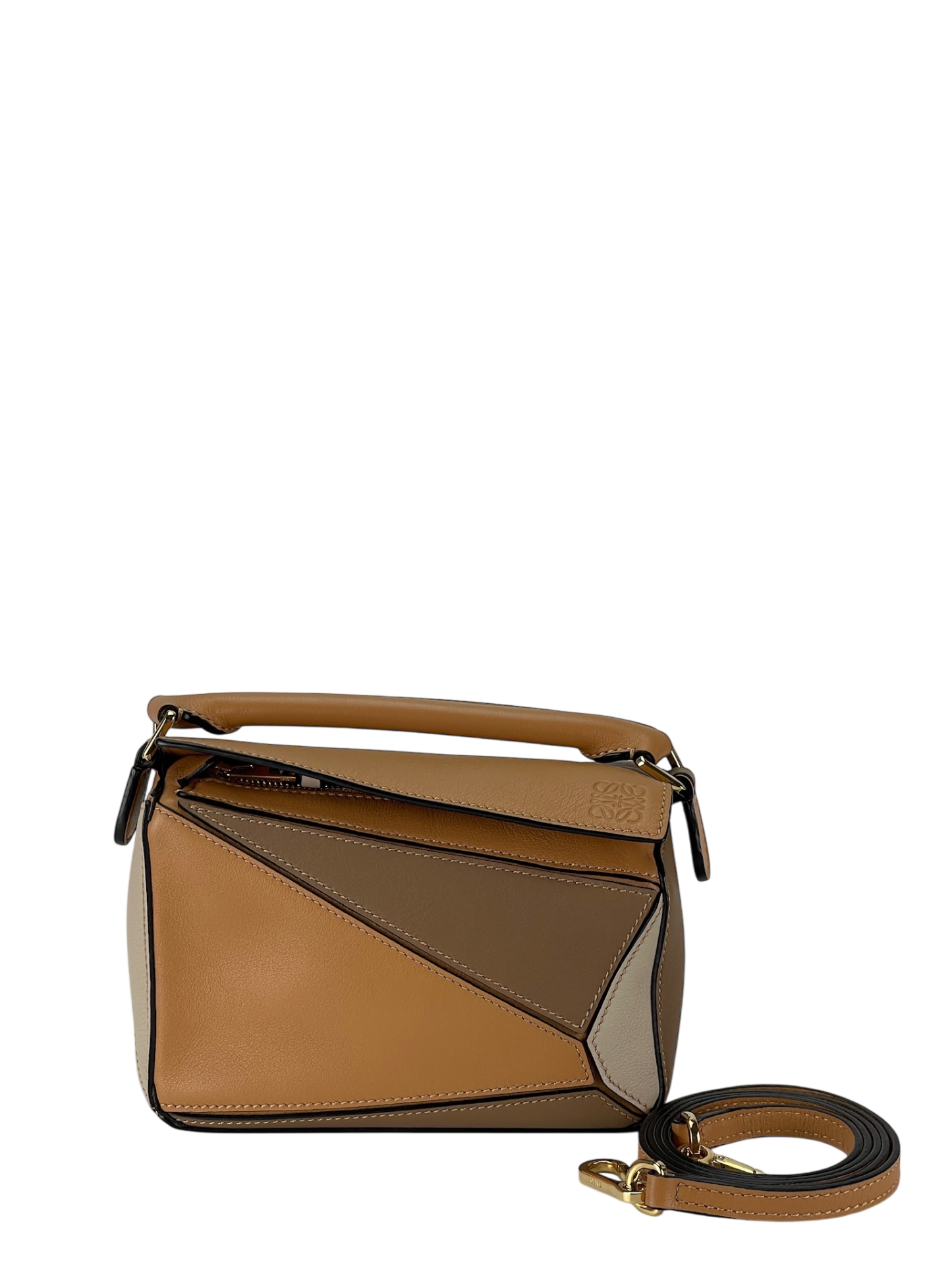 LOEWE - Warm Desert Mink Calfskin Mini Puzzle Bag