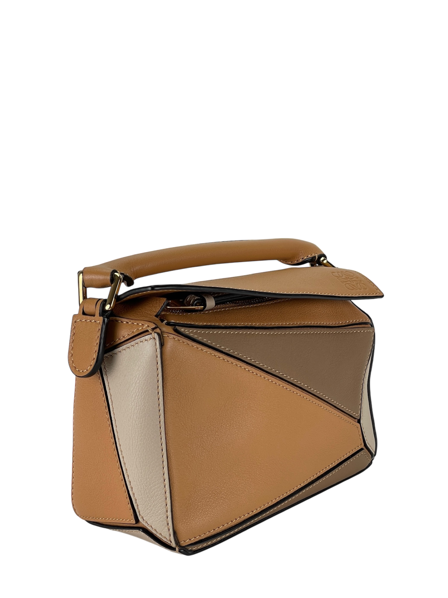 LOEWE - Warm Desert Mink Calfskin Mini Puzzle Bag