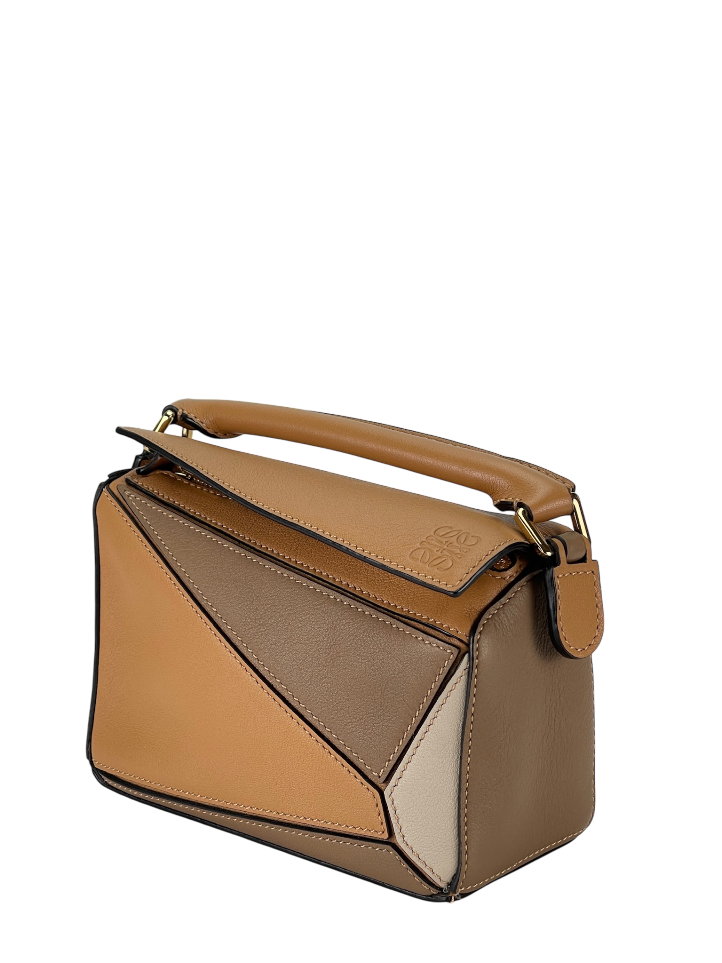 LOEWE - Warm Desert Mink Calfskin Mini Puzzle Bag