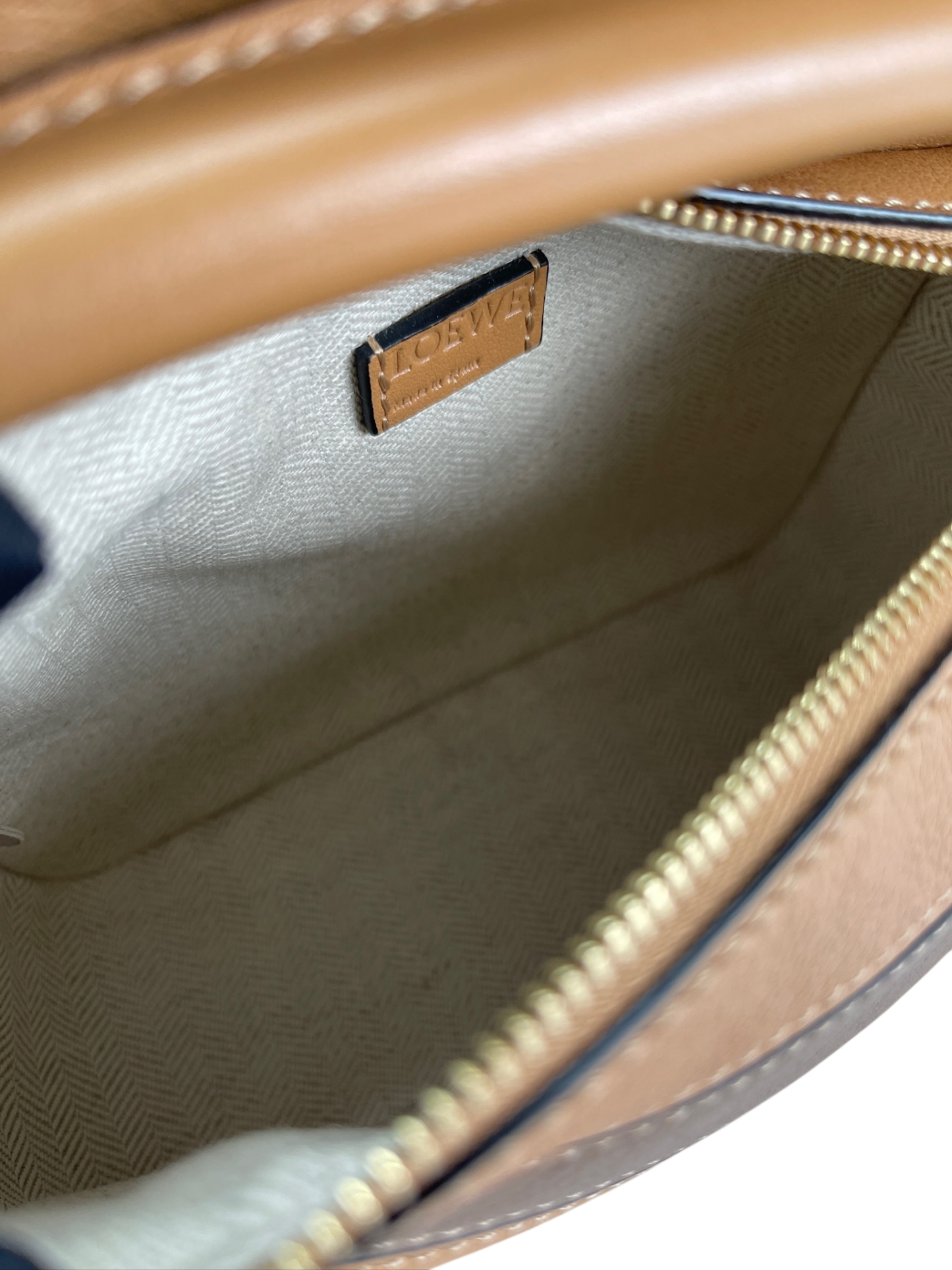 LOEWE - Warm Desert Mink Calfskin Mini Puzzle Bag