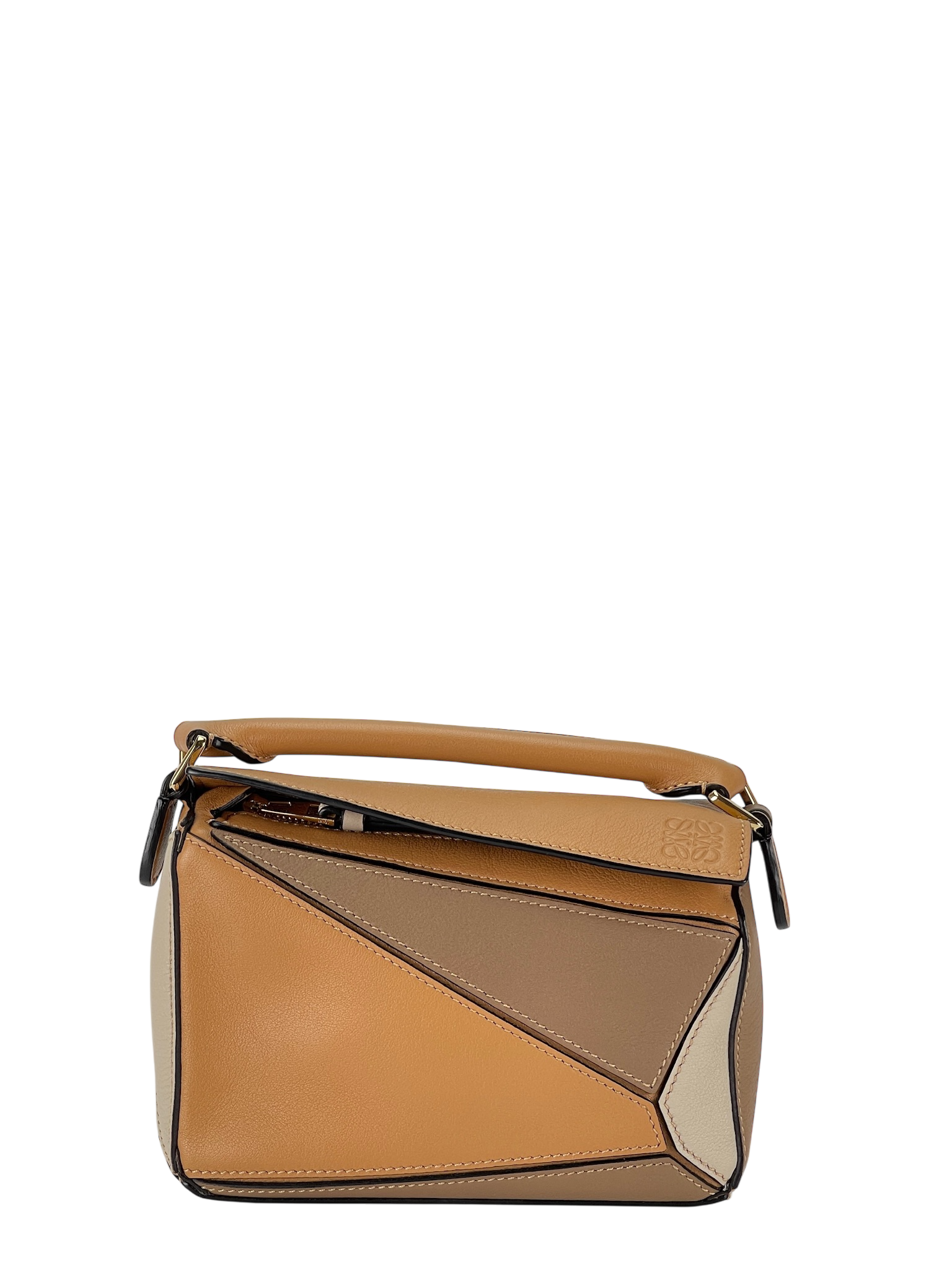 LOEWE - Warm Desert Mink Calfskin Mini Puzzle Bag