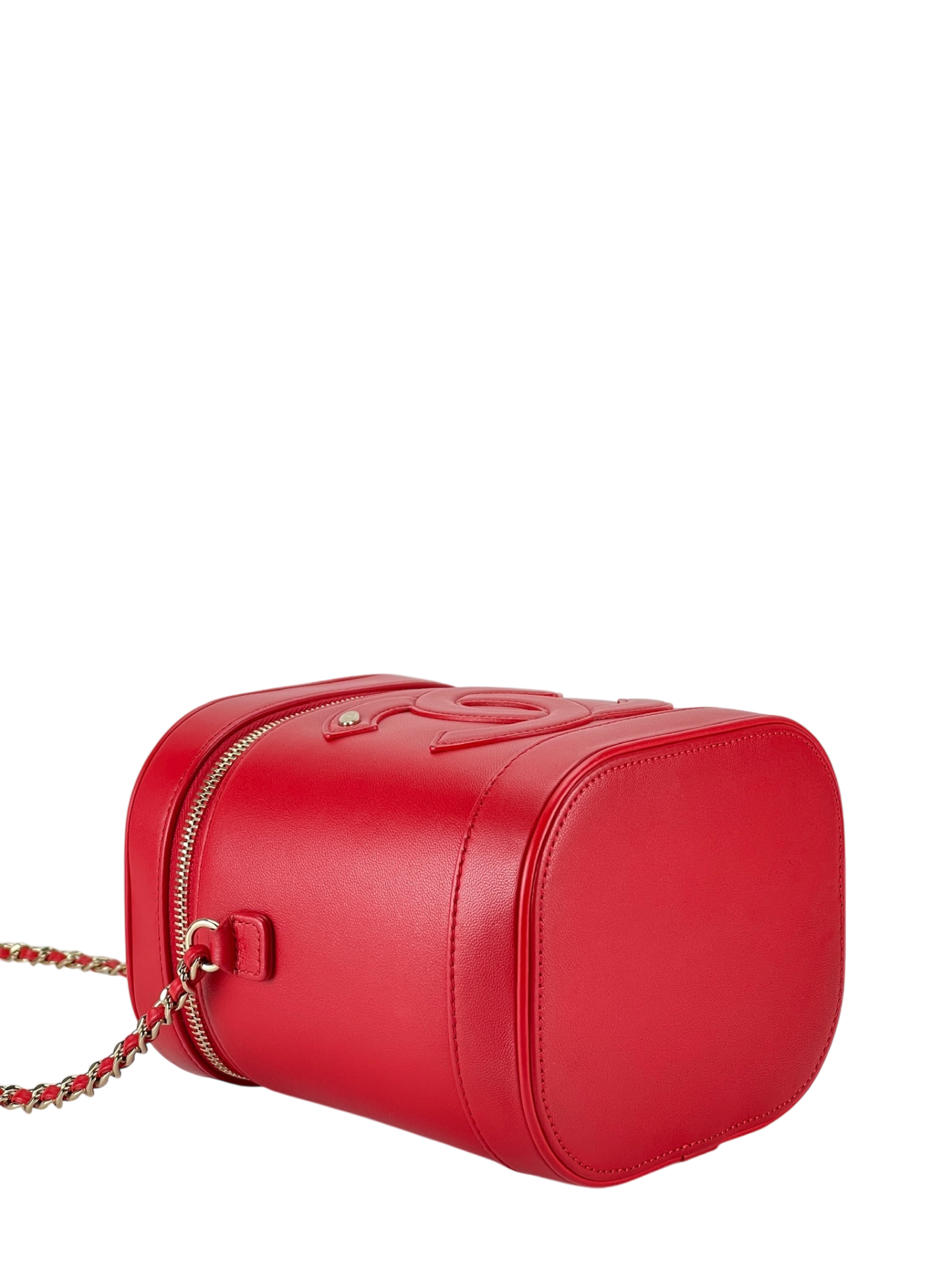 CHANEL - Lambskin Timeless Vanity Cosmetic Case Red