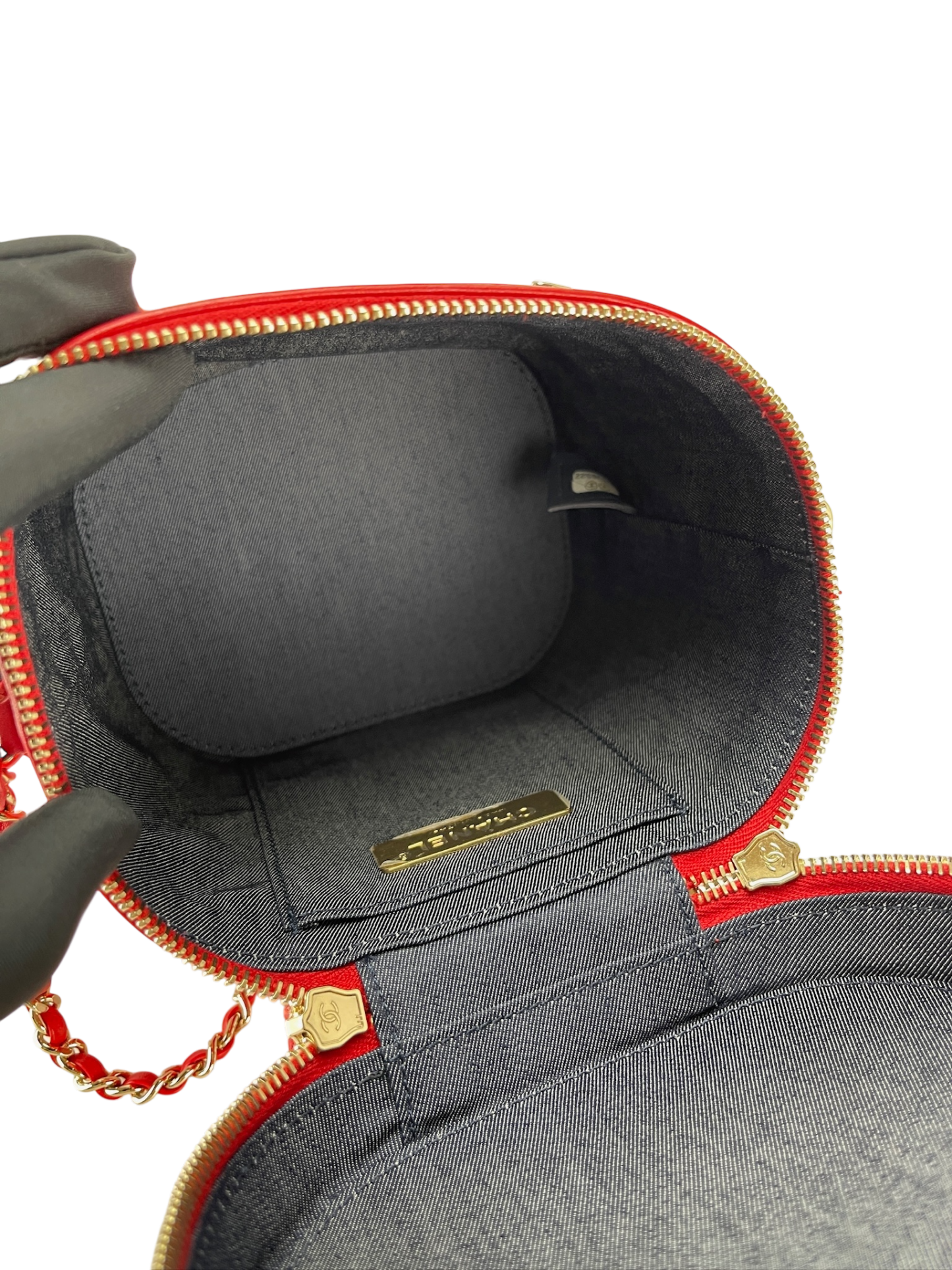CHANEL - Lambskin Timeless Vanity Cosmetic Case Red