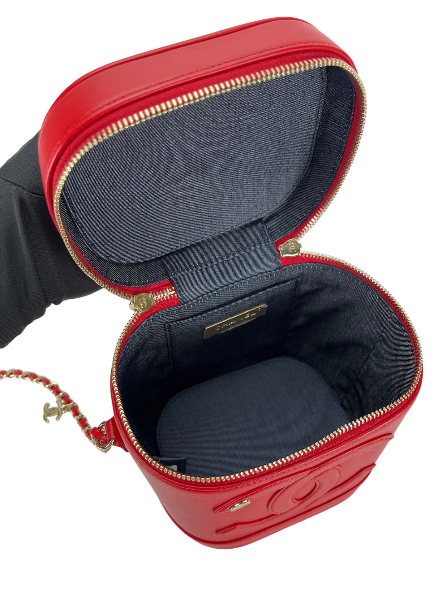 CHANEL - Lambskin Timeless Vanity Cosmetic Case Red