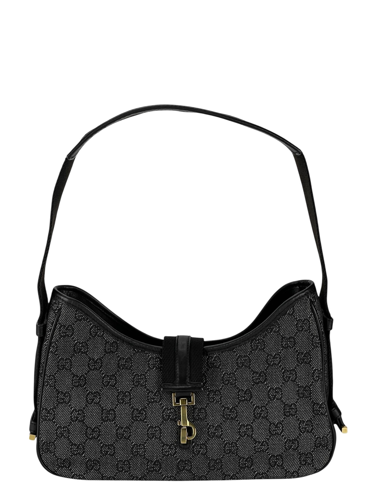 GUCCI - Denim GG Fabric Small Jackie Shoulder Bag