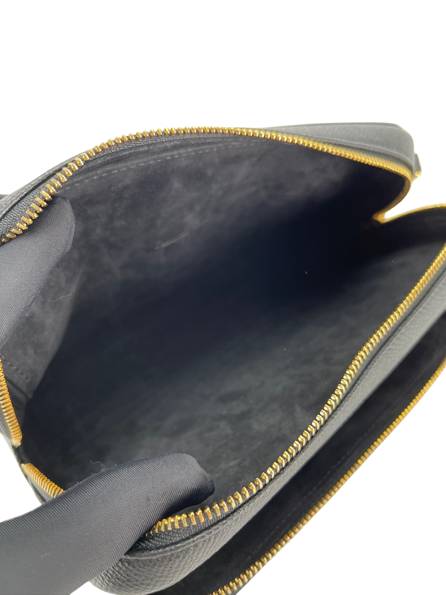 DIOR - Calo Caviar Double Pouch Shoulder Bag Black